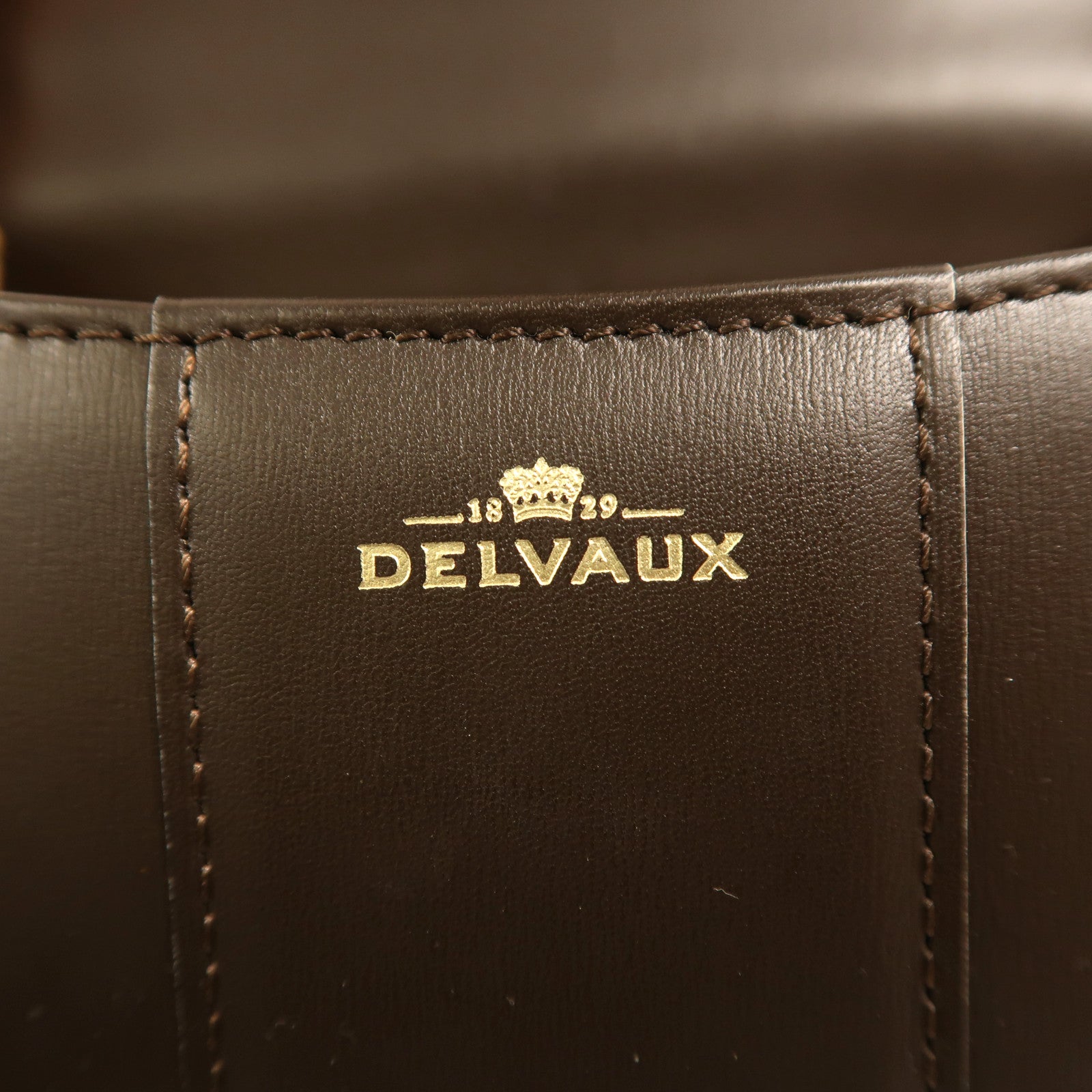 Delvaux 牛皮皮革Brillant Mini金扣手挽肩背兩用袋