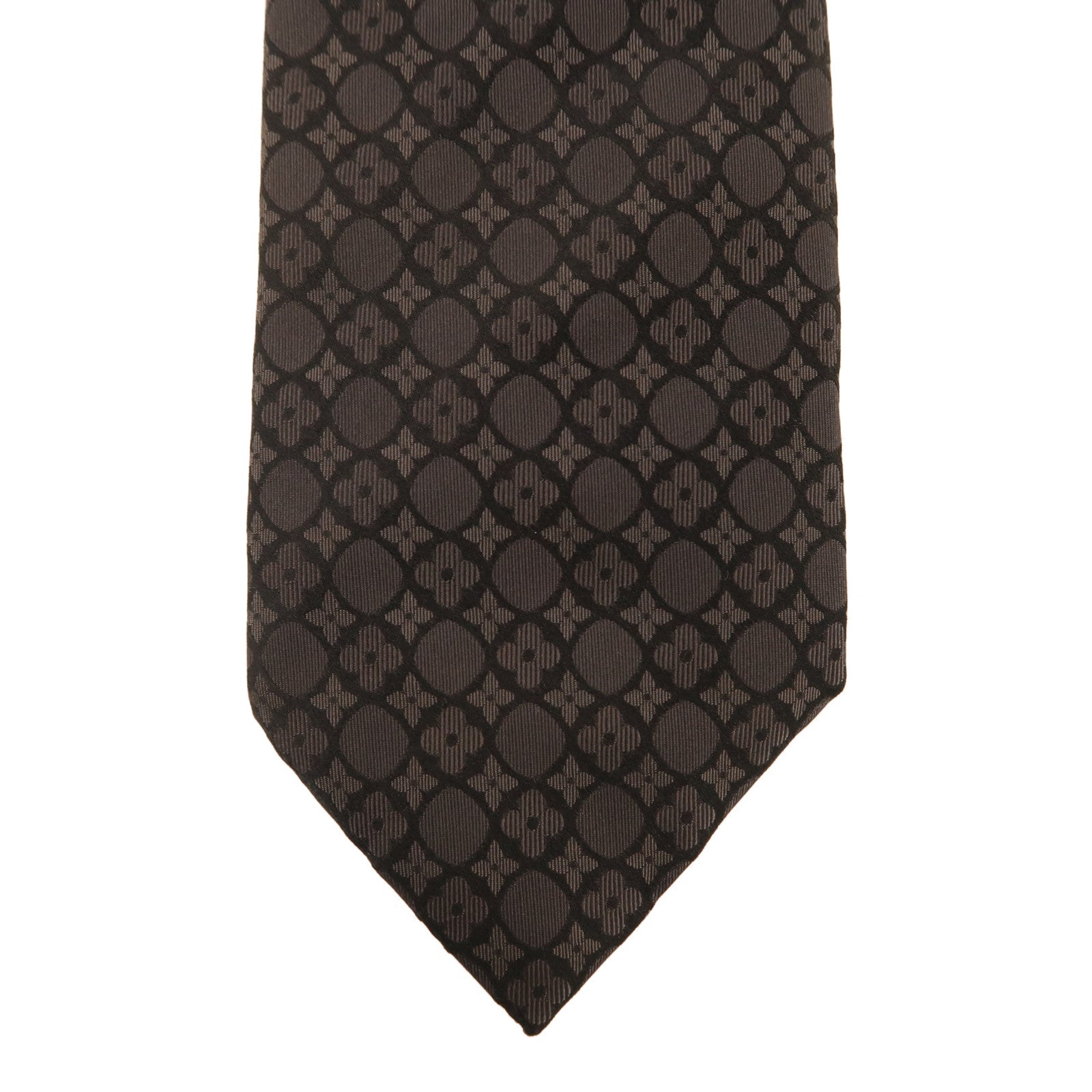LOUIS VUITTON 絲質Tie領帶黑色