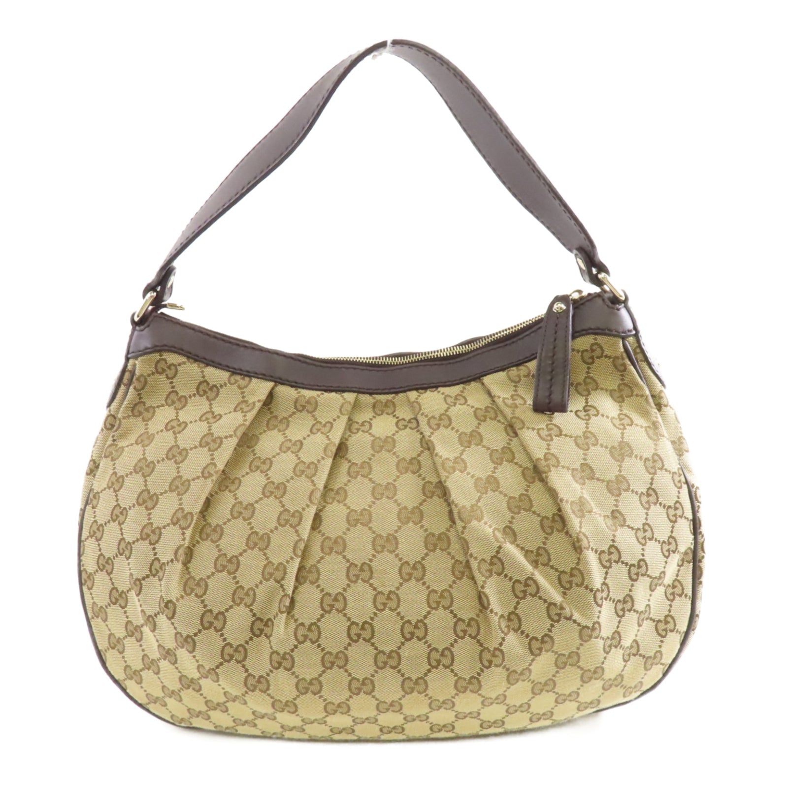 GUCCI 帆布Shoulder Bag金扣肩背袋啡色