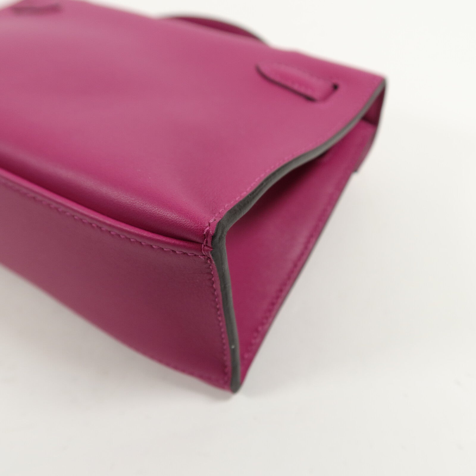 HERMES Swift皮革Kelly Pochette手挽袋Rose Purple