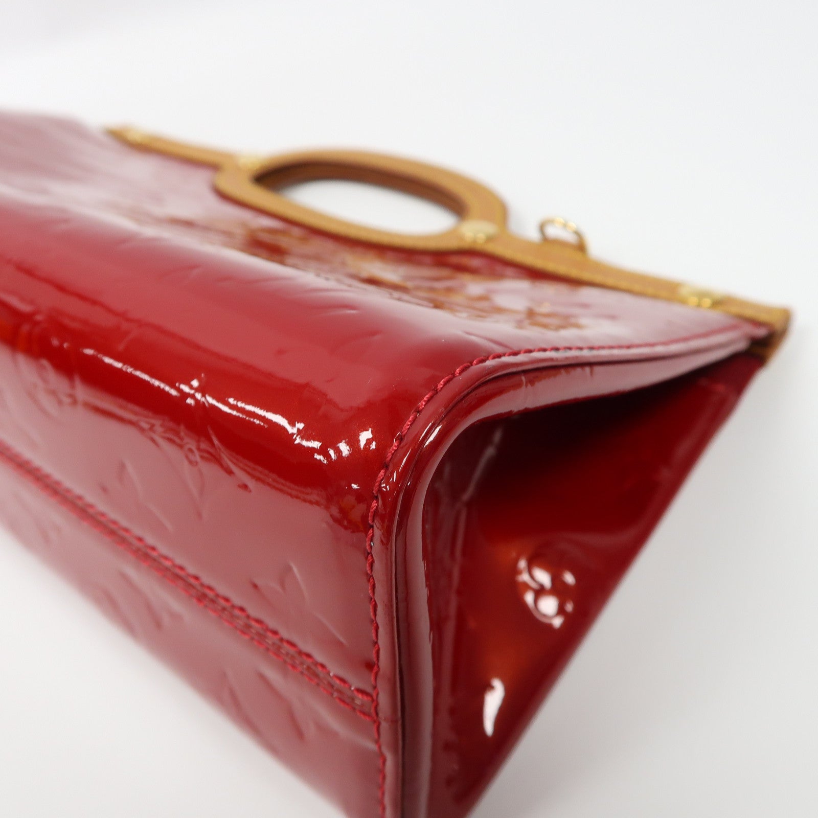 LOUIS VUITTON Monogram Vernis Roxbury Drive金扣手挽肩背兩用袋紅色