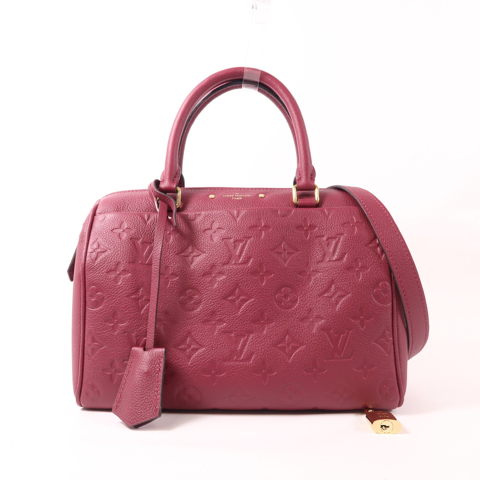 LOUIS VUITTON Monogram Empreinte Speedy Bandouliere 25金扣手挽肩背兩用袋
