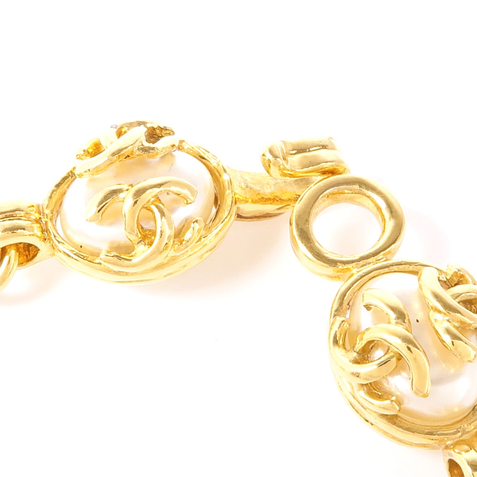 CHANEL CC Necklace Metal Gold