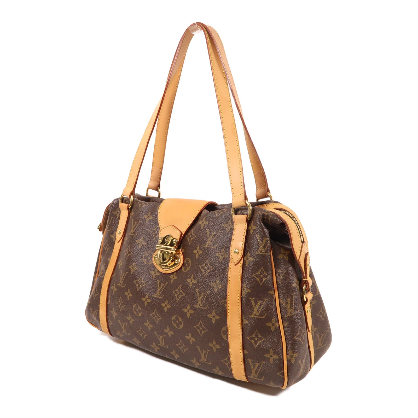 LOUIS VUITTON Monogram Stresa PM肩背袋棕色