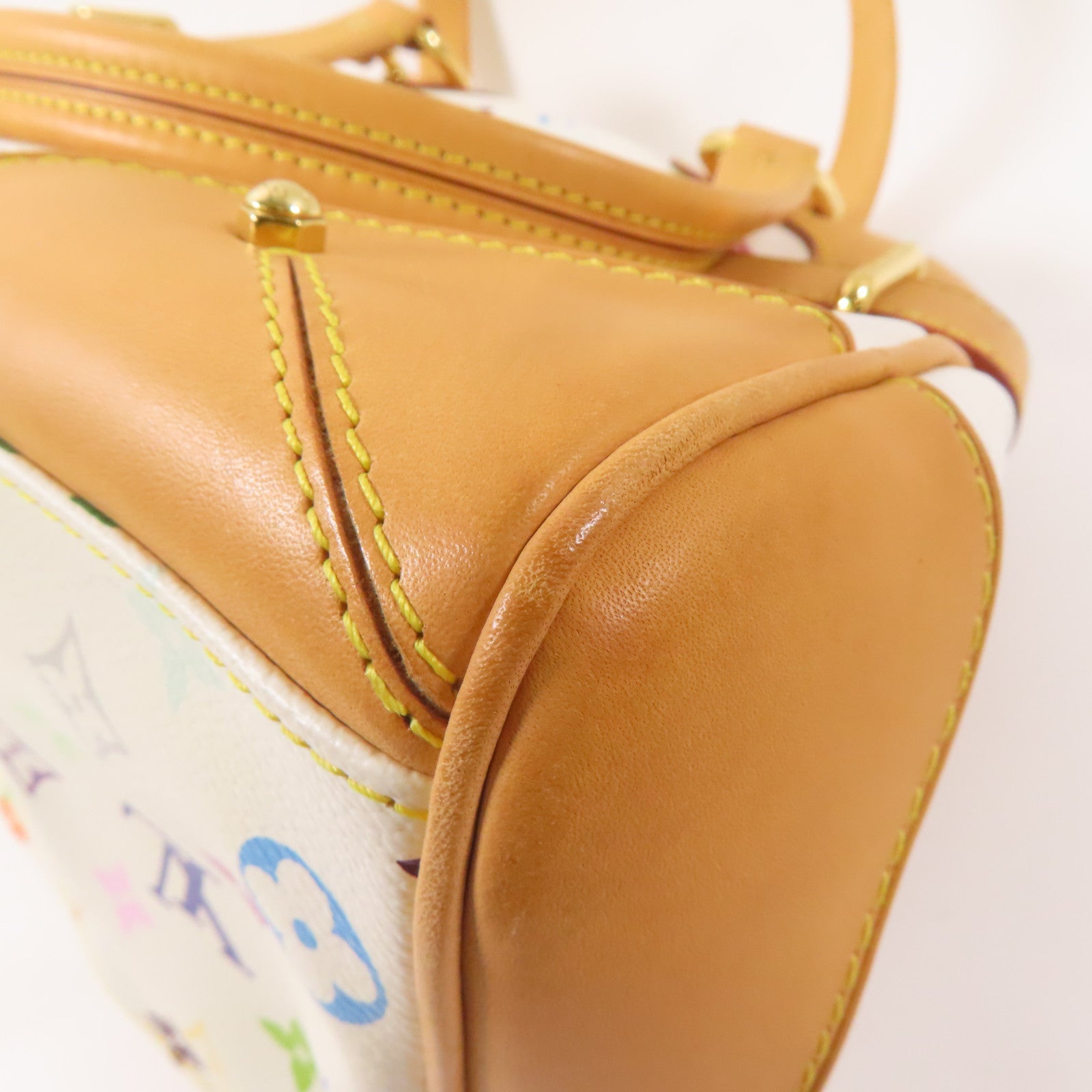 LOUIS VUITTON Monogram Multicolore Claudia金扣肩背袋白色/彩色