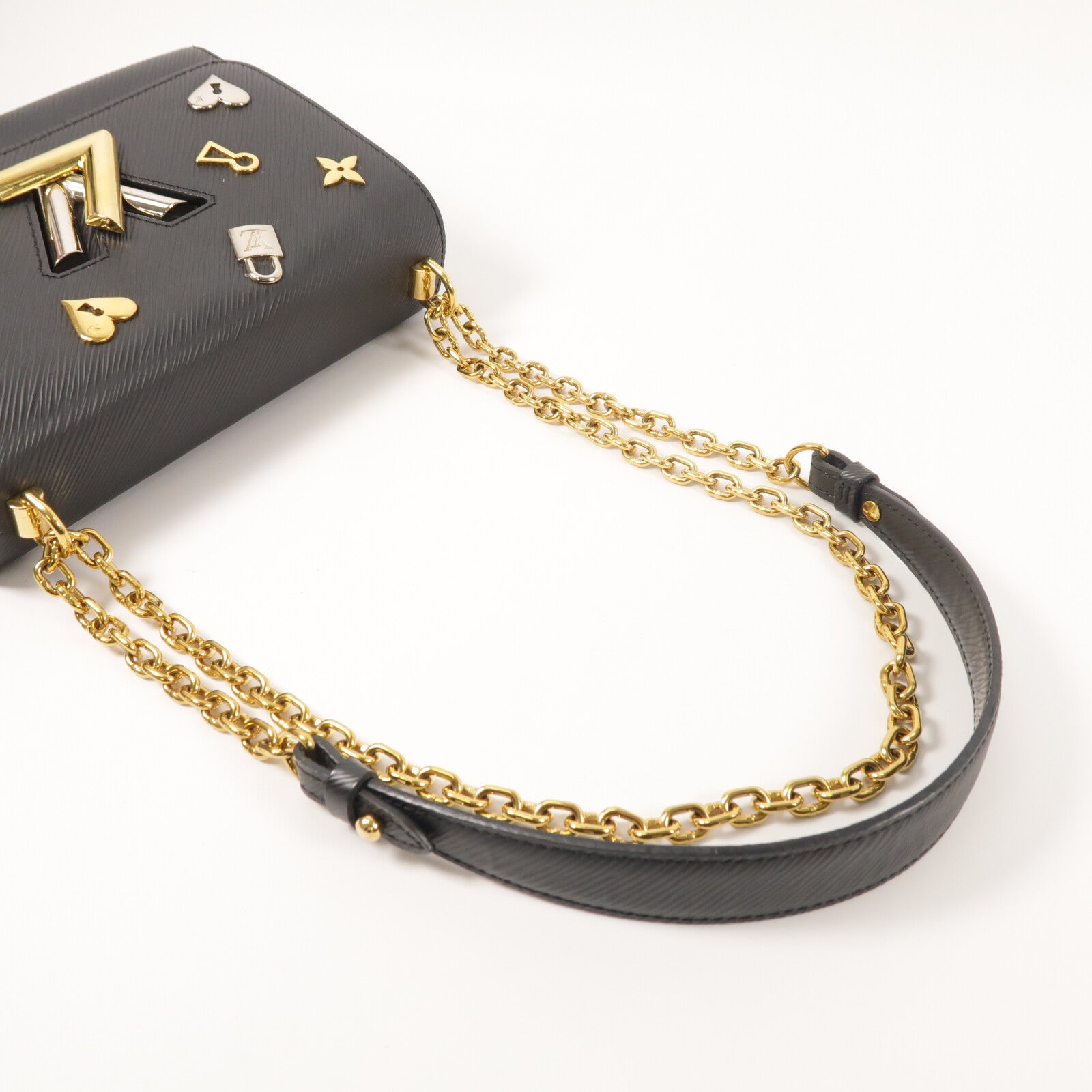 LOUIS VUITTON Epi Twist MM金扣鏈帶肩背袋