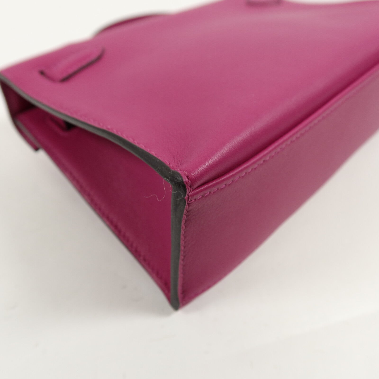 HERMES Swift皮革Kelly Pochette手挽袋Rose Purple