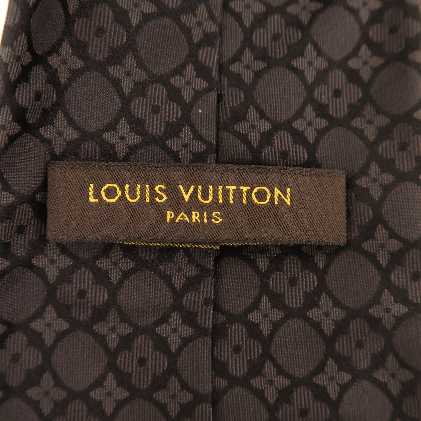 LOUIS VUITTON 絲質Tie領帶黑色