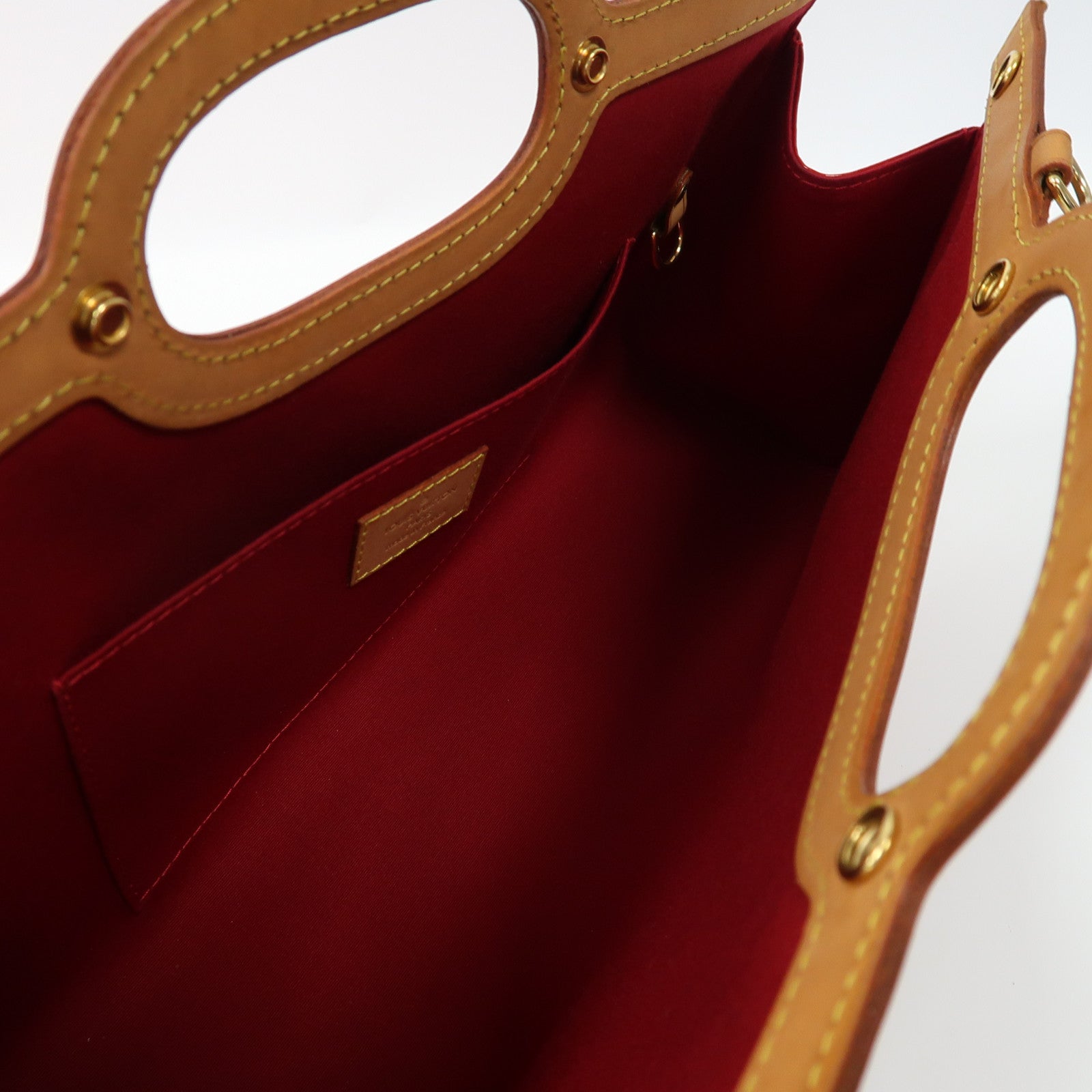 LOUIS VUITTON Monogram Vernis Roxbury Drive金扣手挽肩背兩用袋紅色