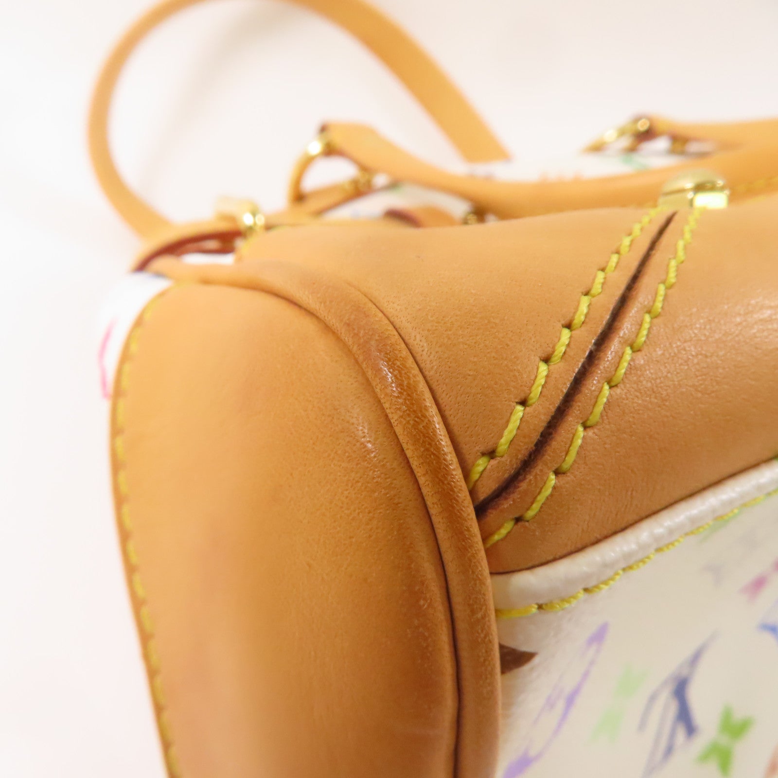 LOUIS VUITTON Monogram Multicolore Claudia金扣肩背袋白色/彩色