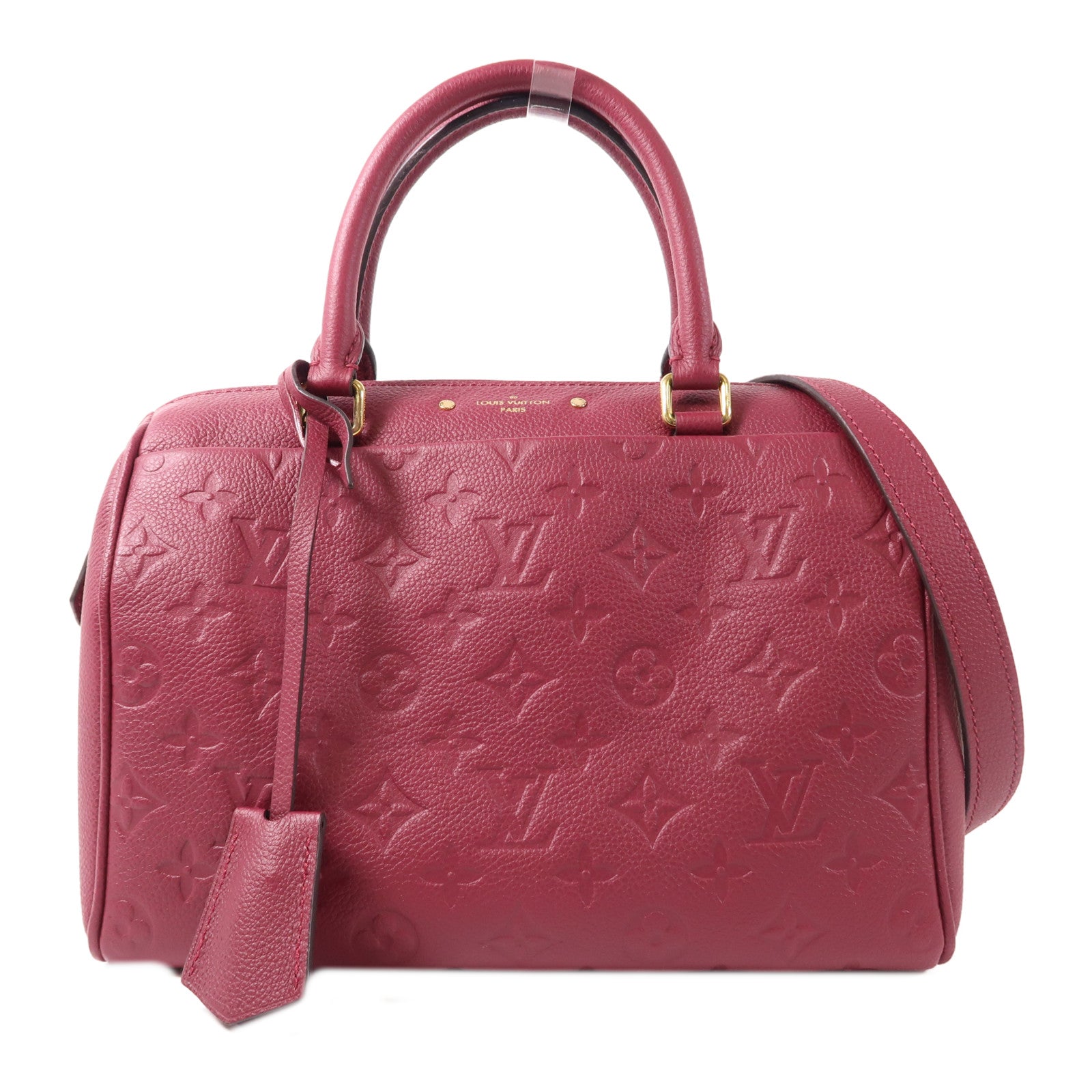 LOUIS VUITTON Monogram Empreinte Speedy Bandouliere 25金扣手挽肩背兩用袋