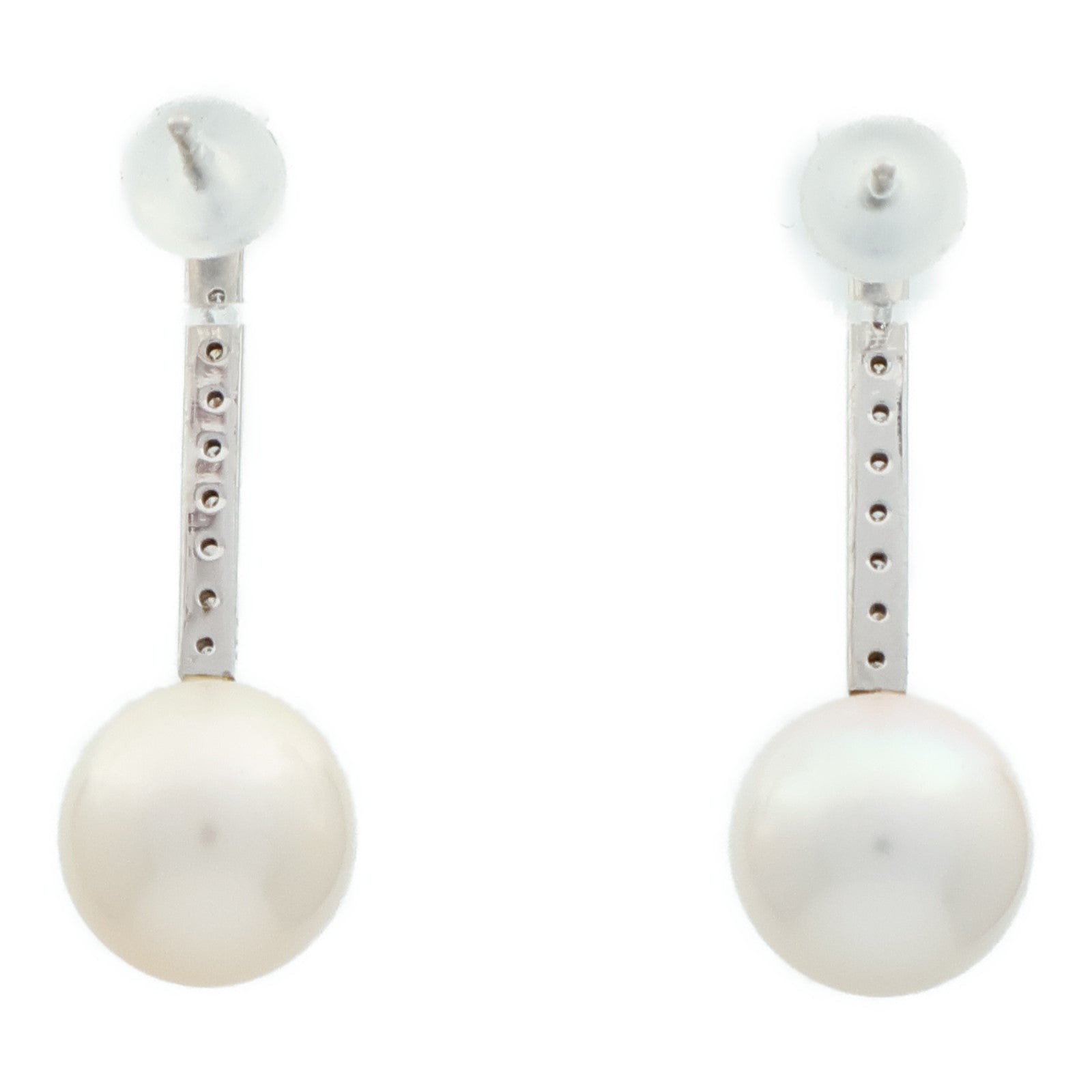 JEWELRY 18K白金Pearl Diamond Earrings珍珠/鑽石耳環