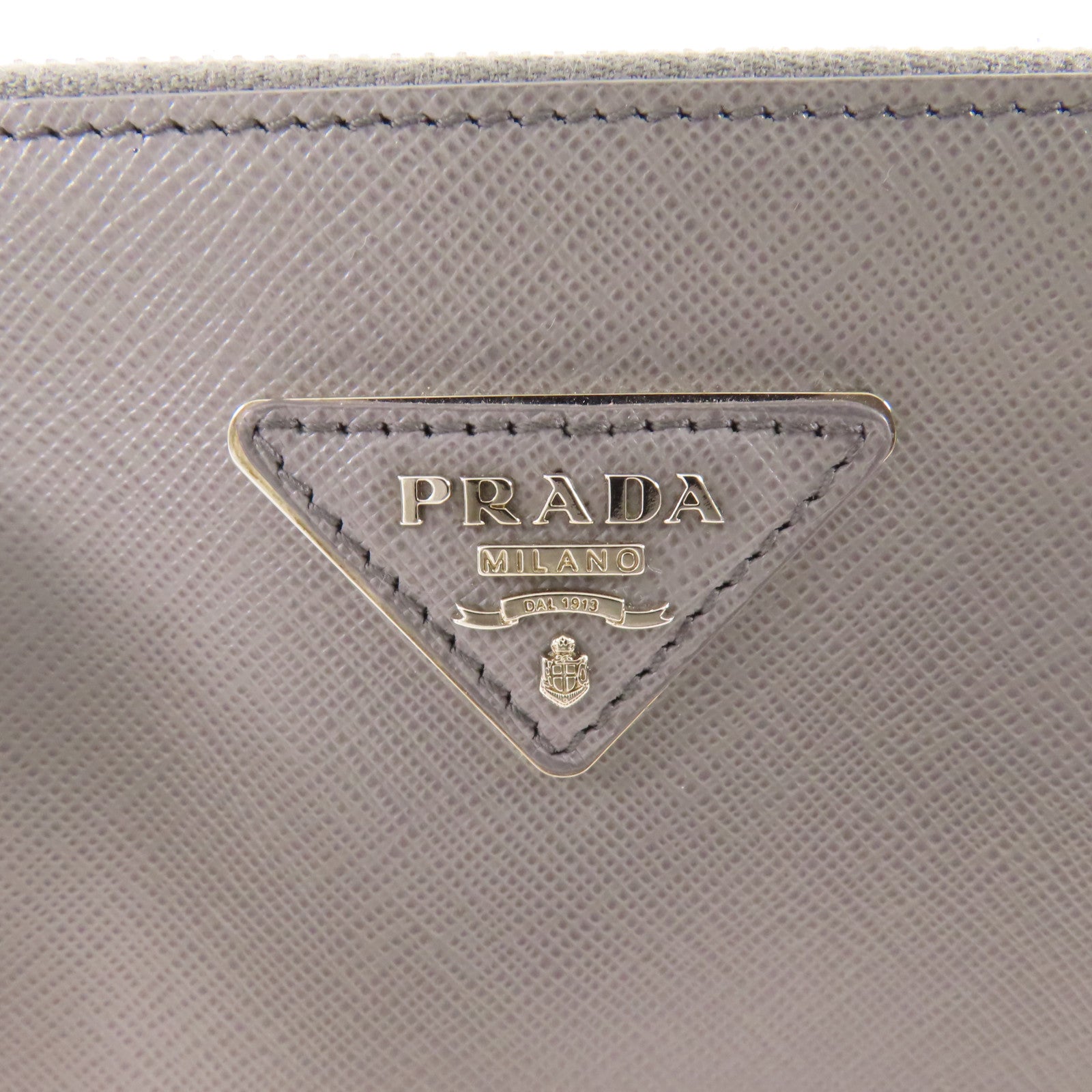 PRADA 牛皮皮革2 Way Bag銀扣手挽肩背兩用袋