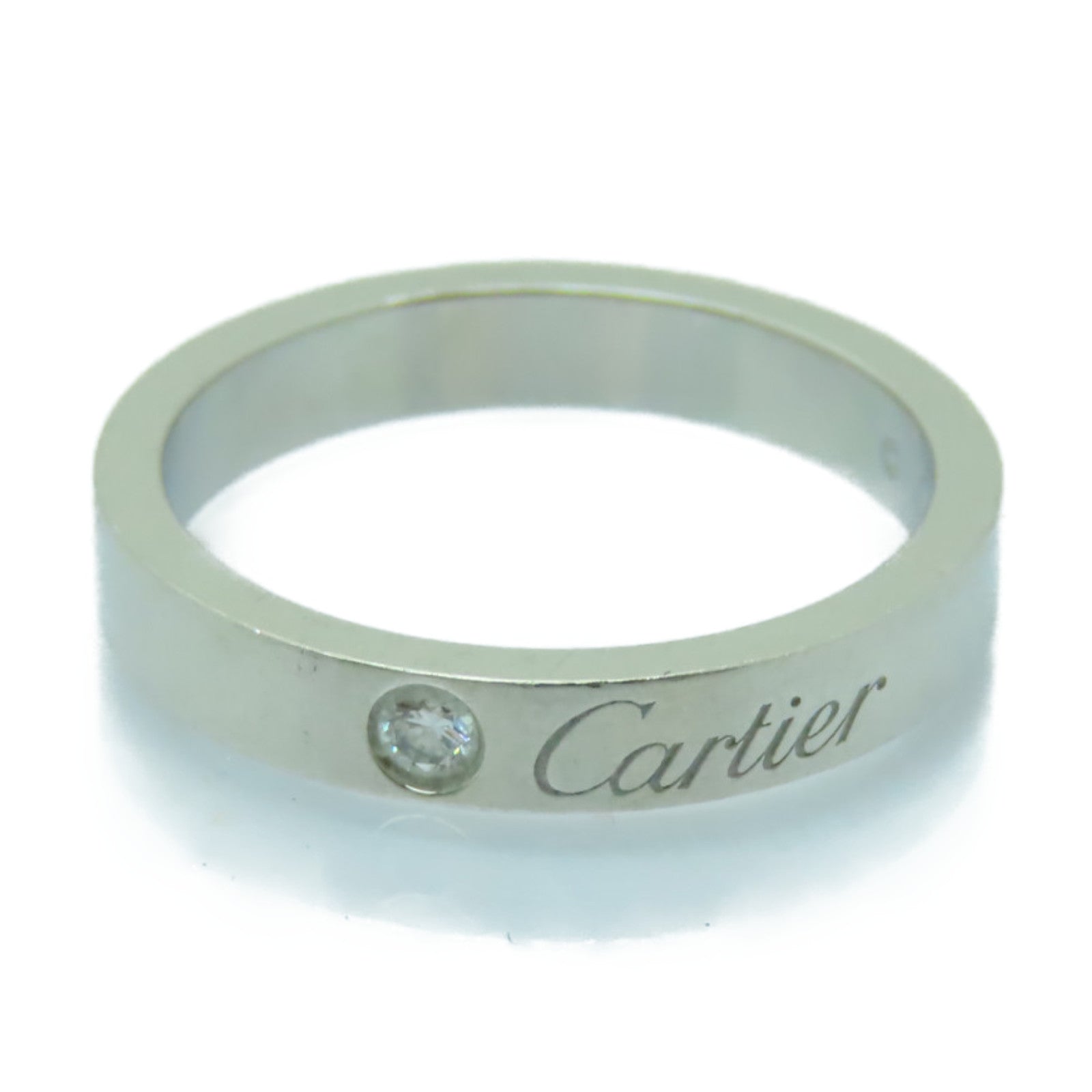 CARTIER **【激減優惠】PT950鉑金C DE Cartier Wedding Ring戒指US#5.25/Cartier#50銀色