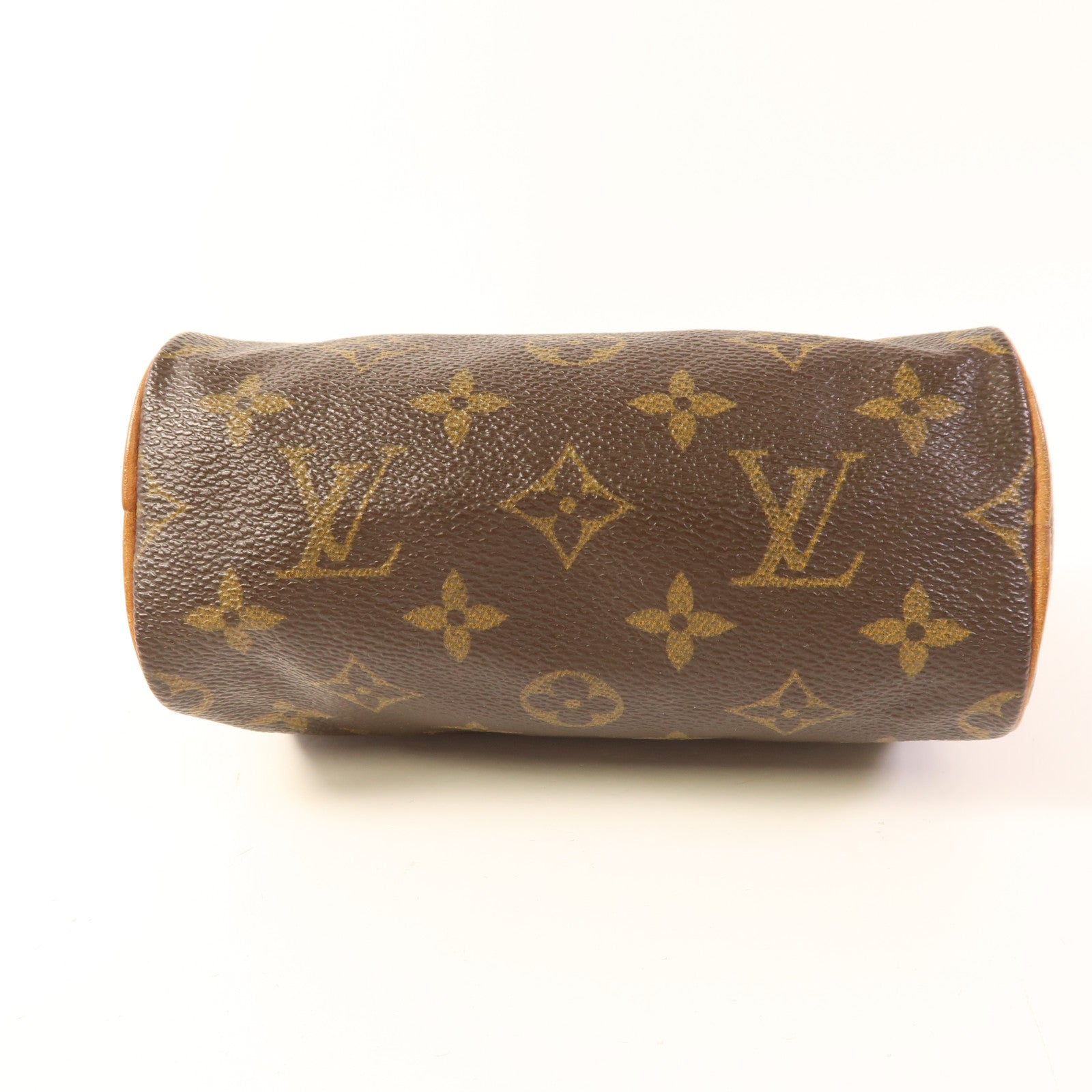 LOUIS VUITTON Monogram Speedy Mini金扣手挽袋棕色