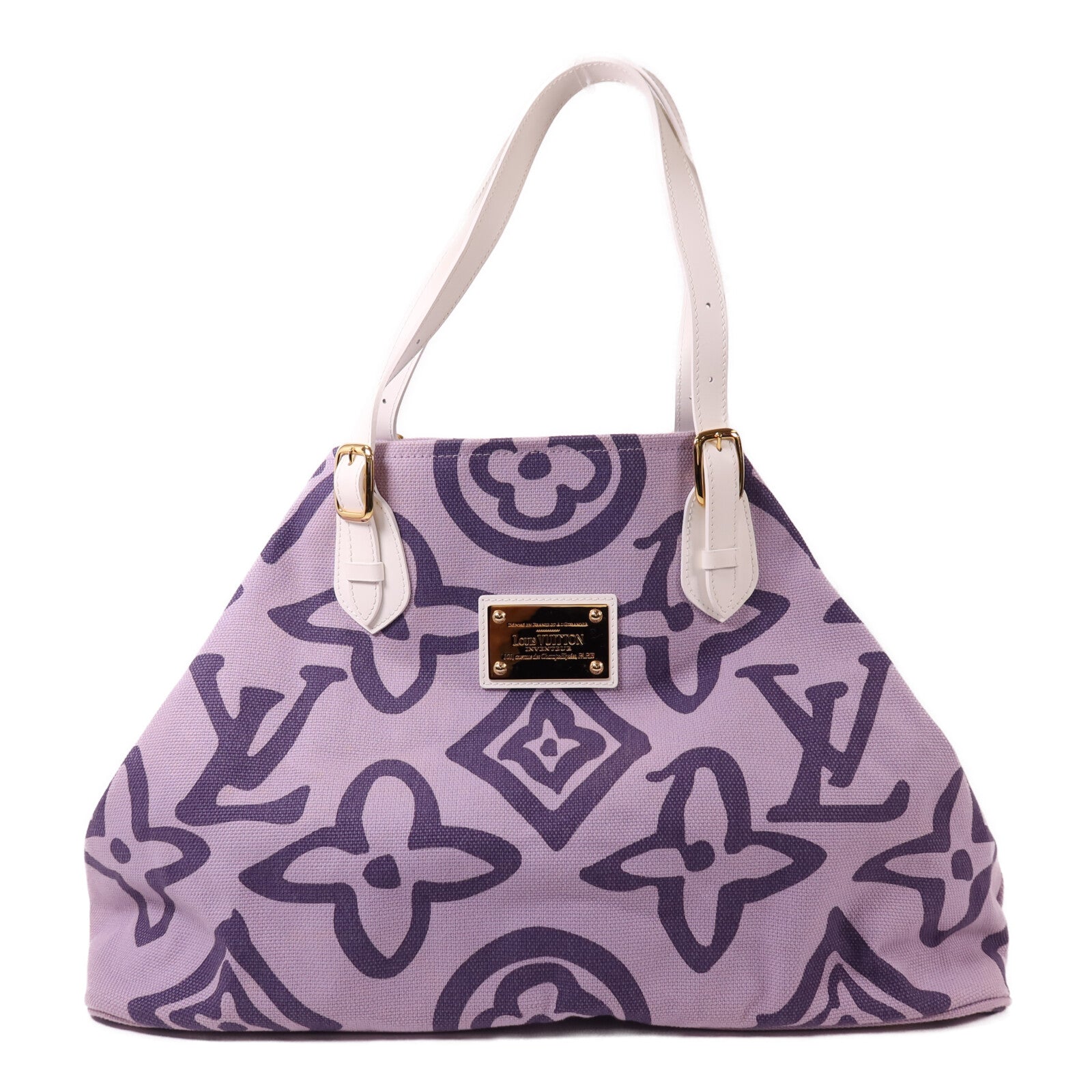 LOUIS VUITTON 帆布Cruise Line Tahitienne GM金扣肩背袋