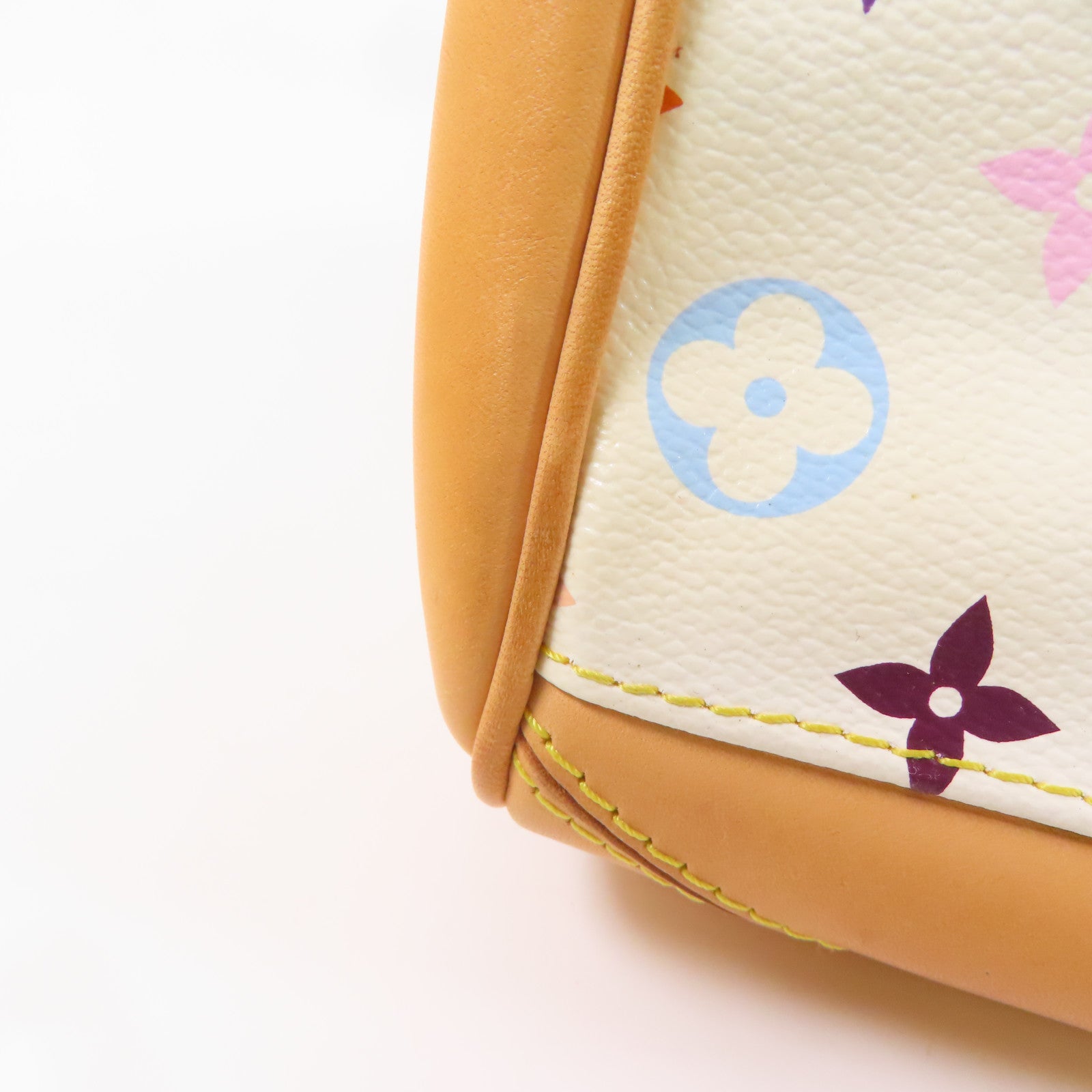 LOUIS VUITTON Monogram Multicolore Claudia金扣肩背袋白色/彩色