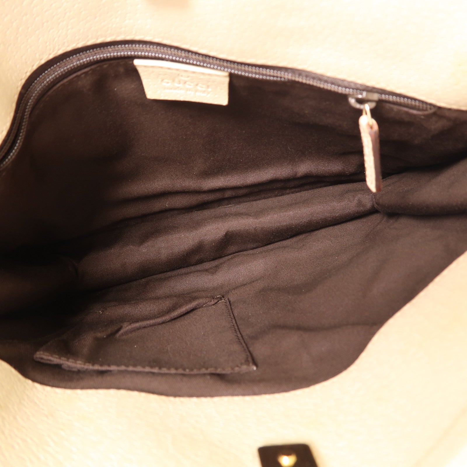 GUCCI 帆布/皮革Shoulder Bag金扣肩背袋