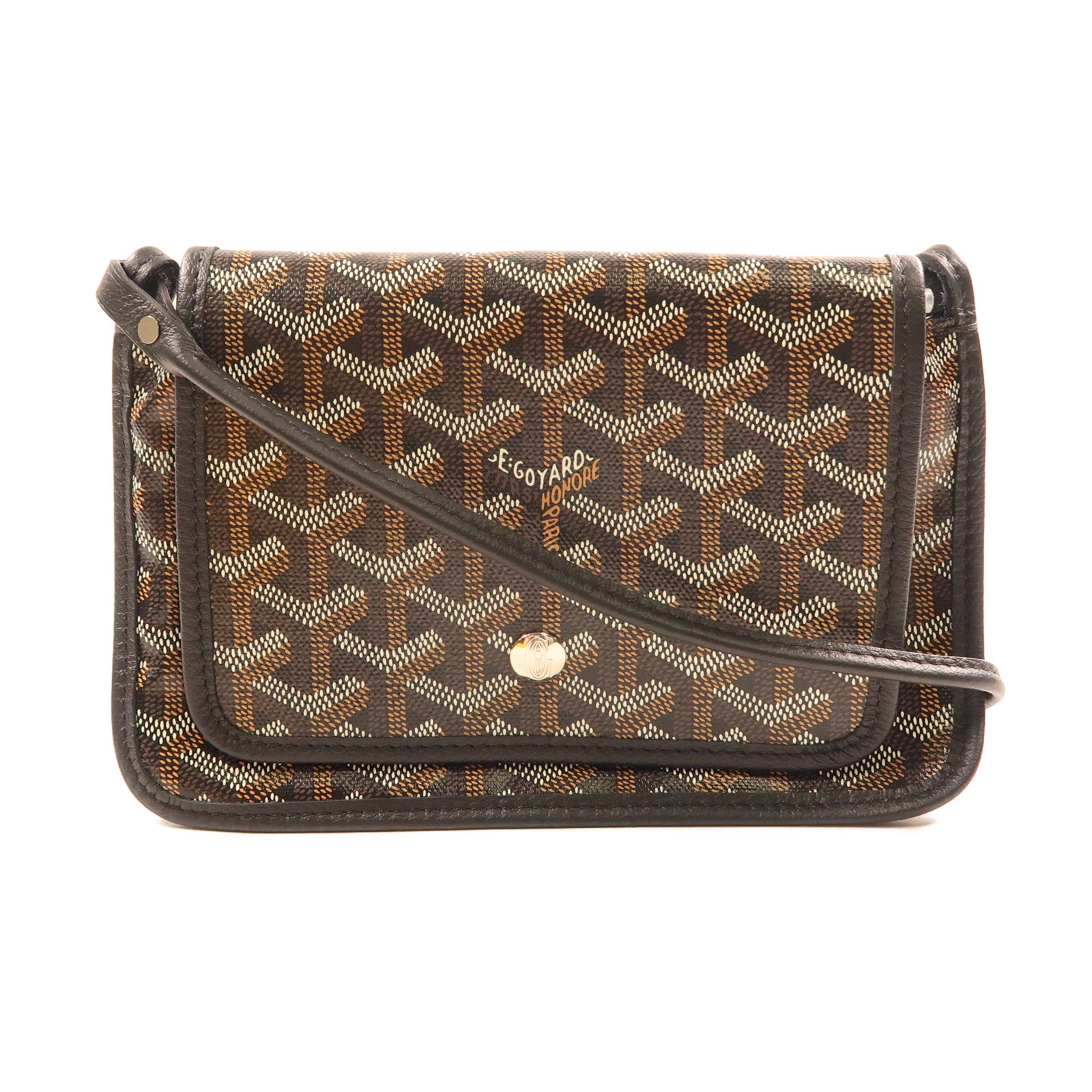 GOYARD 塗層帆布Plumet Pocket銀扣肩背袋