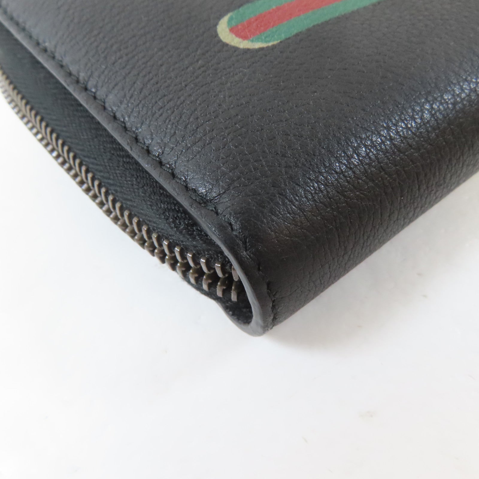 GUCCI 【激減優惠】牛皮皮革Long Round Wallet金扣長錢包黑色