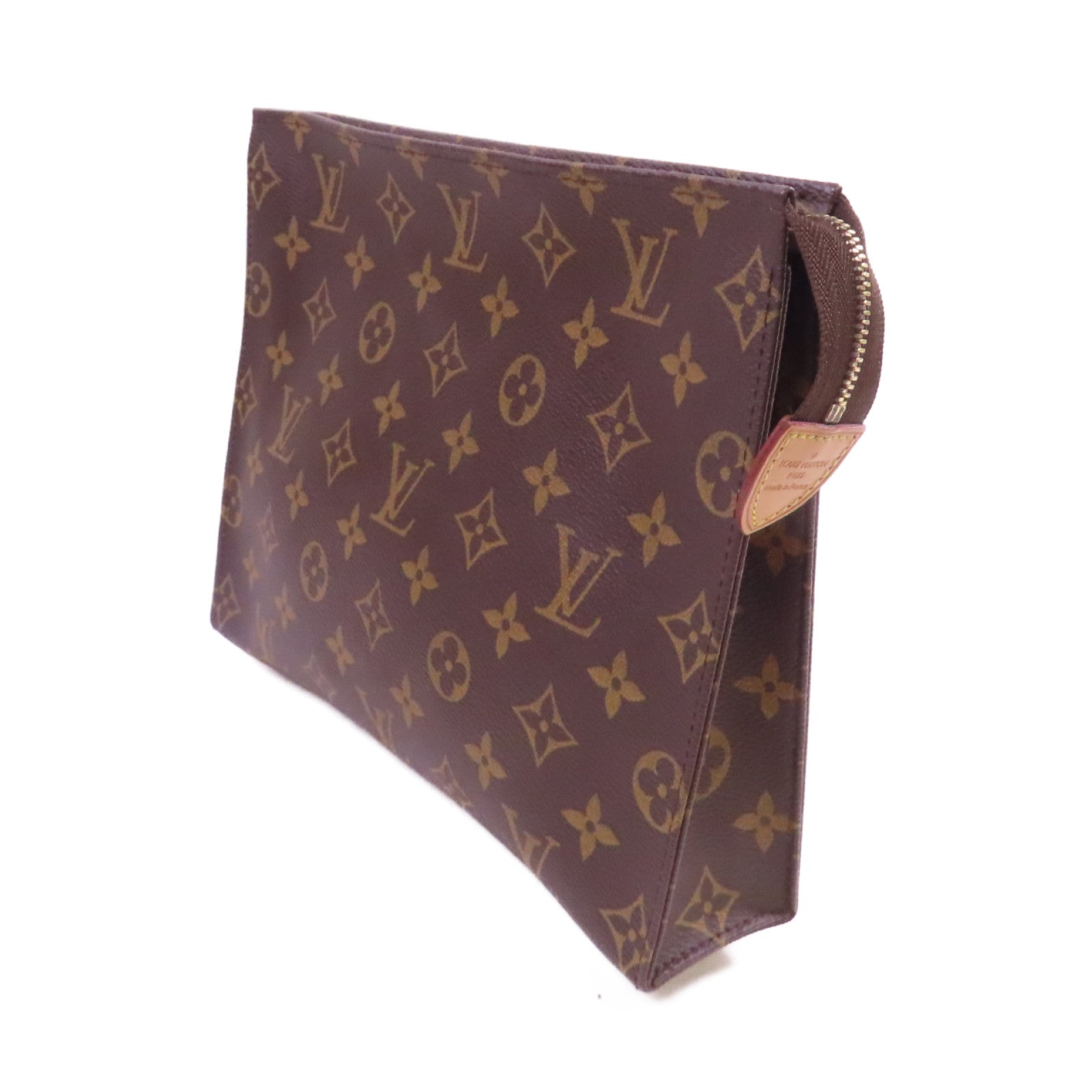LOUIS VUITTON 【激減優惠】Monogram Toiletry Pouch 26金扣手拿包啡色