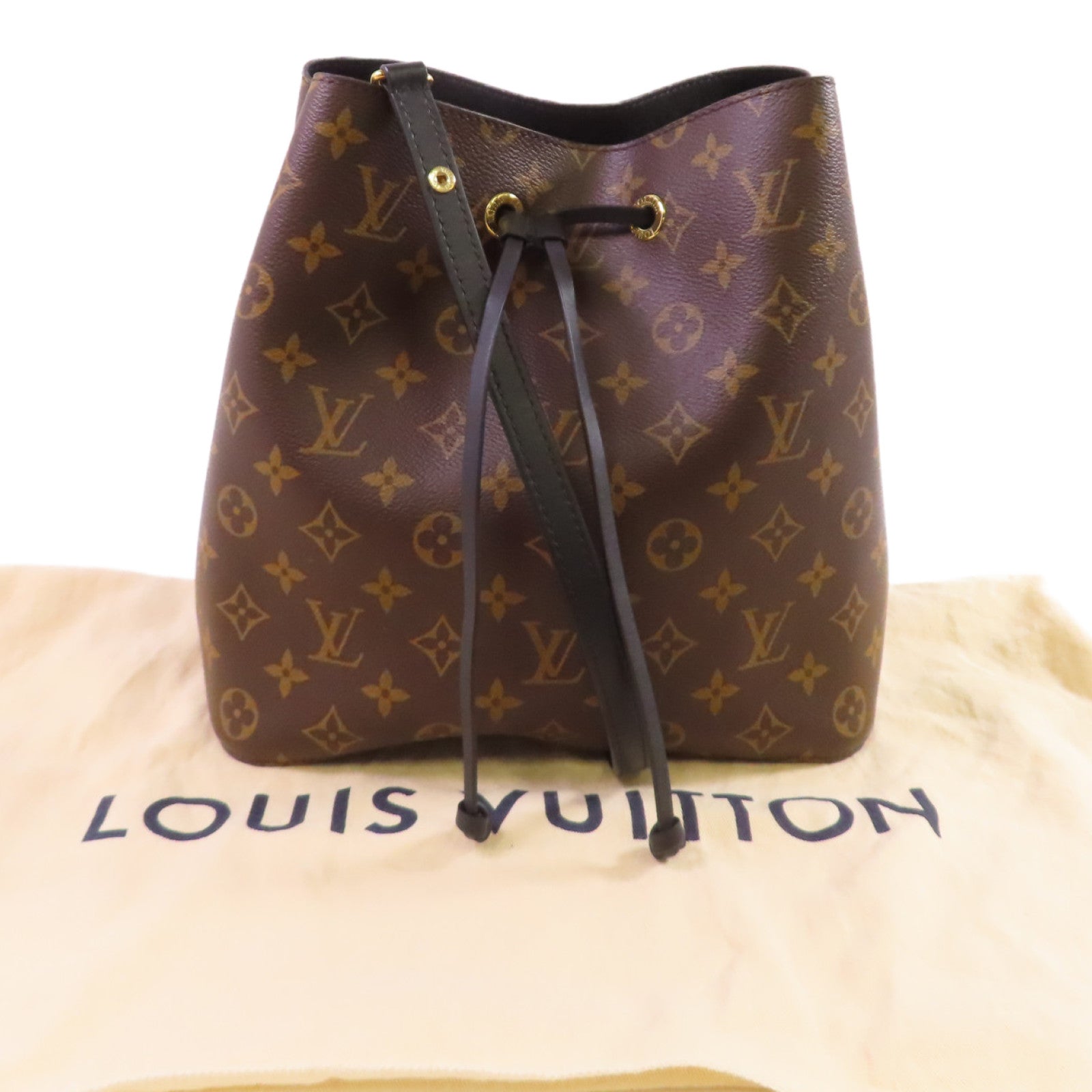 LOUIS VUITTON Monogram Neo Noe MM Shoulder Bag金扣肩背袋啡色