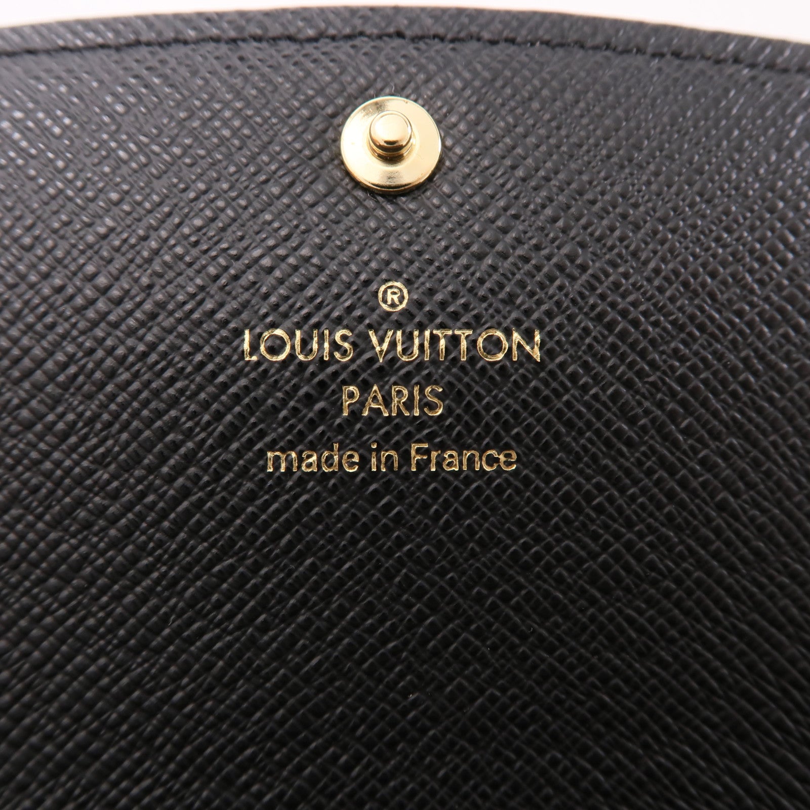 LOUIS VUITTON Monogram Reverse Emilie金扣長錢包棕色