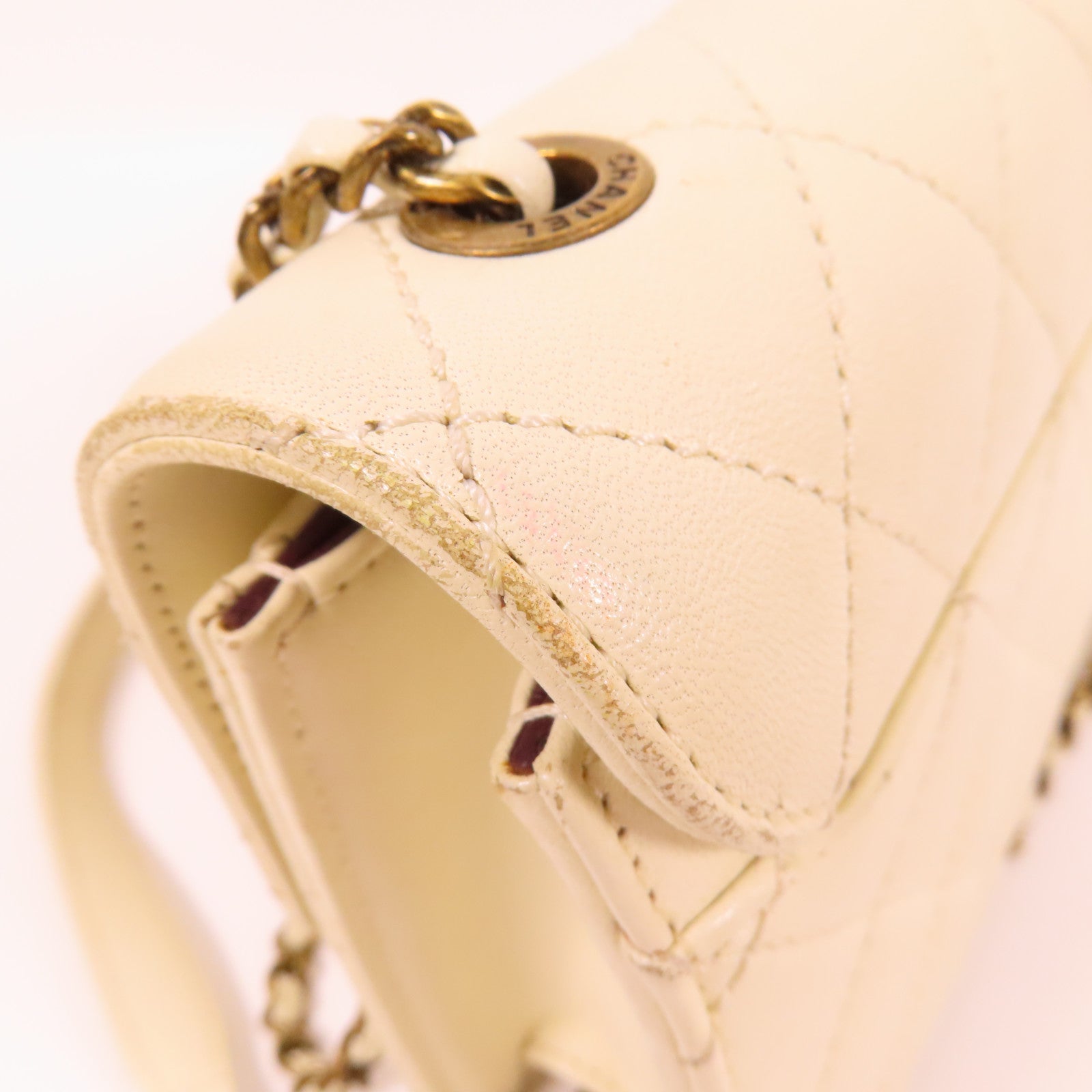 CHANEL 羊皮皮革Beauty Lock Flap Bag金扣肩背袋