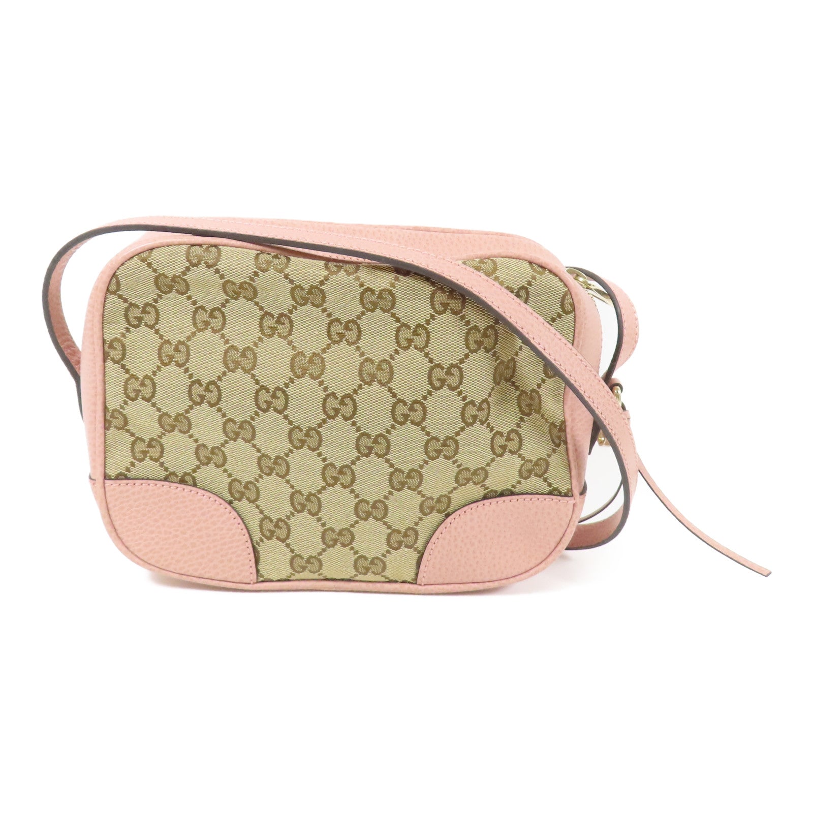 GUCCI GG Canvas Shoulder Bag金扣肩背袋