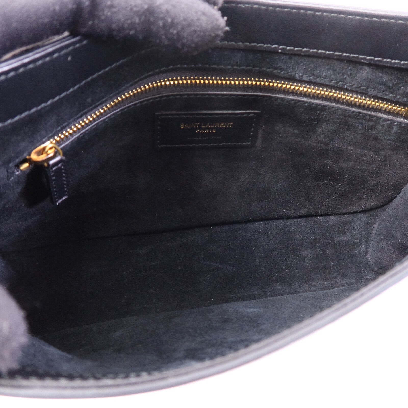 YVES SAINT LAURENT 牛皮皮革LE5A7金扣手挽袋