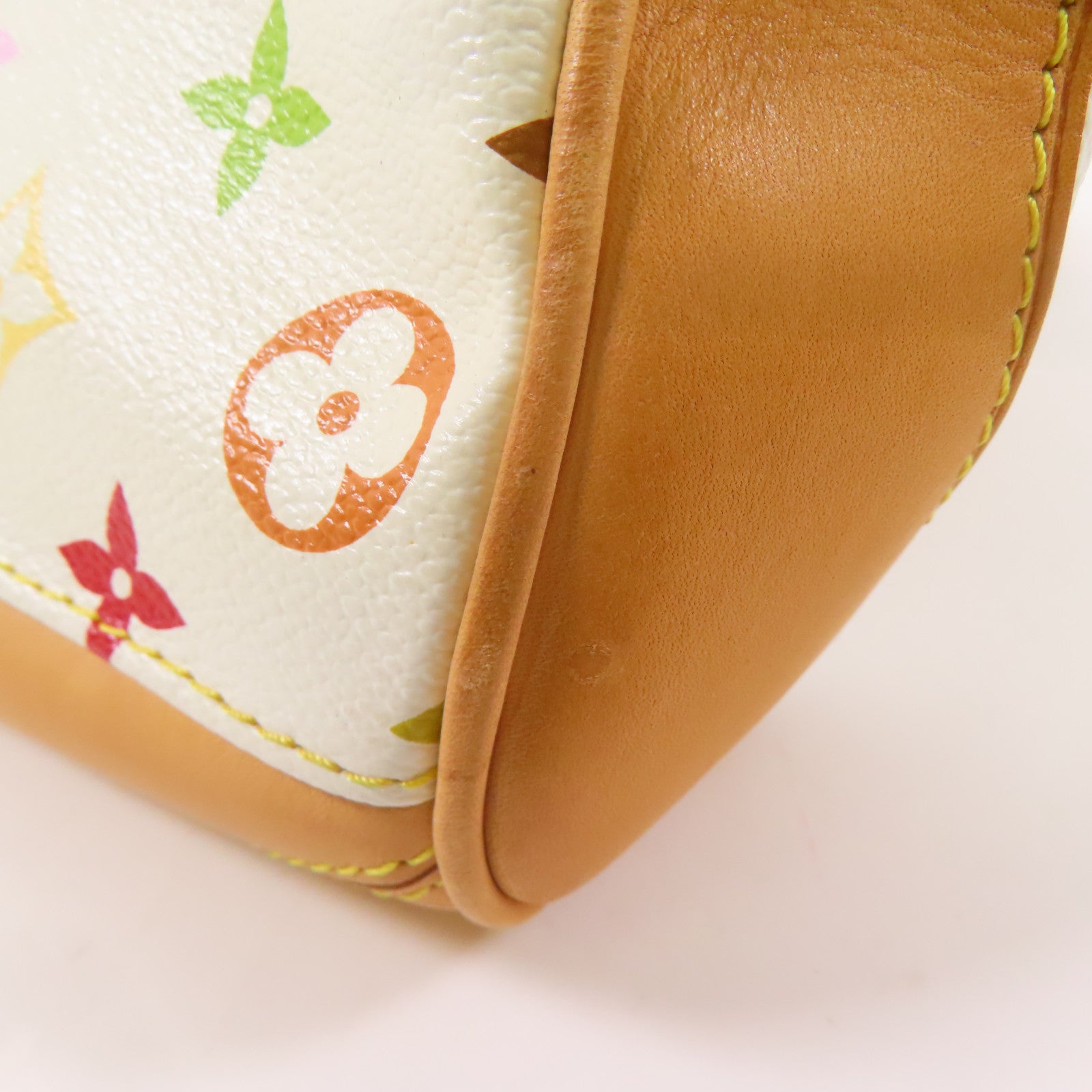LOUIS VUITTON Monogram Multicolore Claudia金扣肩背袋白色/彩色