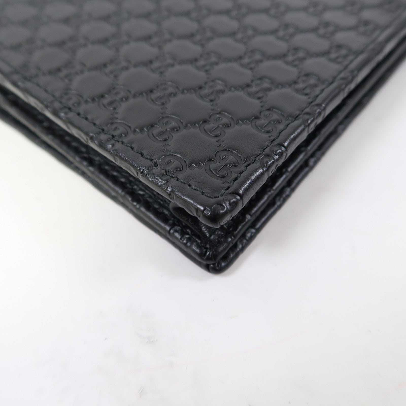 GUCCI 牛皮皮革Microguccissima金扣肩背袋黑色