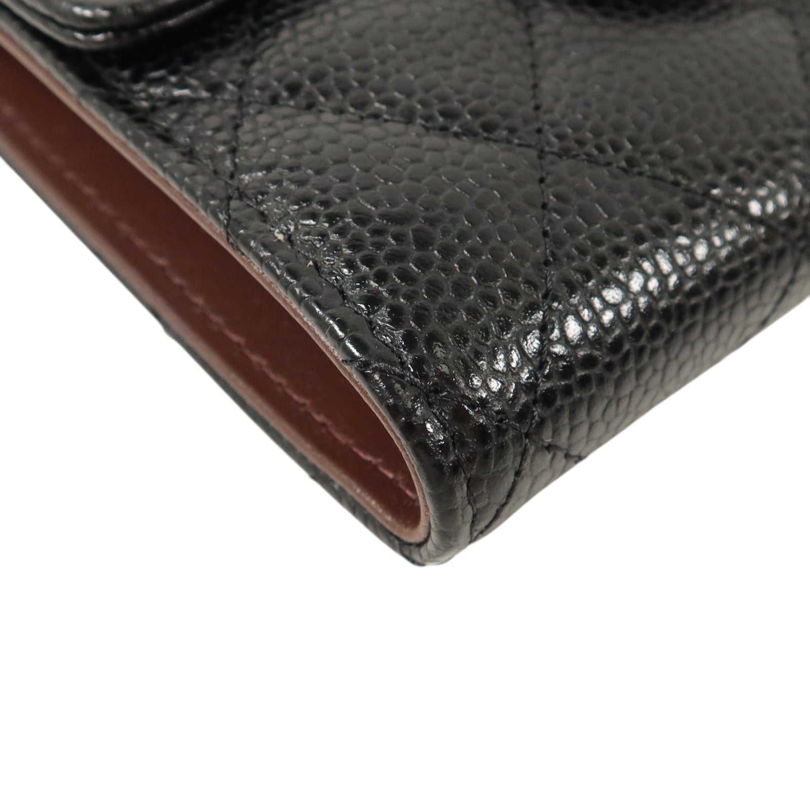 CHANEL 牛皮皮革Classic Trifold Wallet金扣錢包