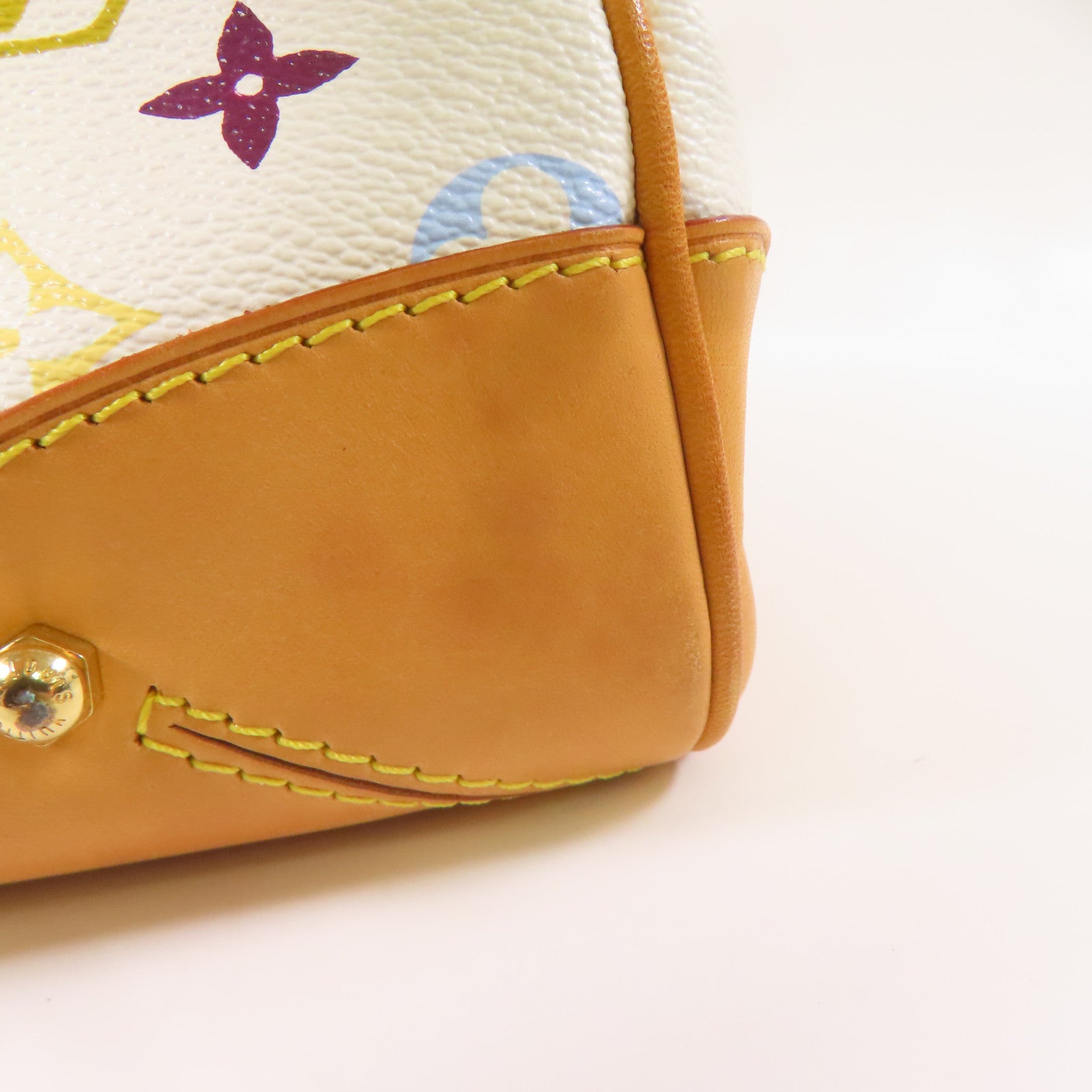 LOUIS VUITTON Monogram Multicolore Claudia金扣肩背袋白色/彩色