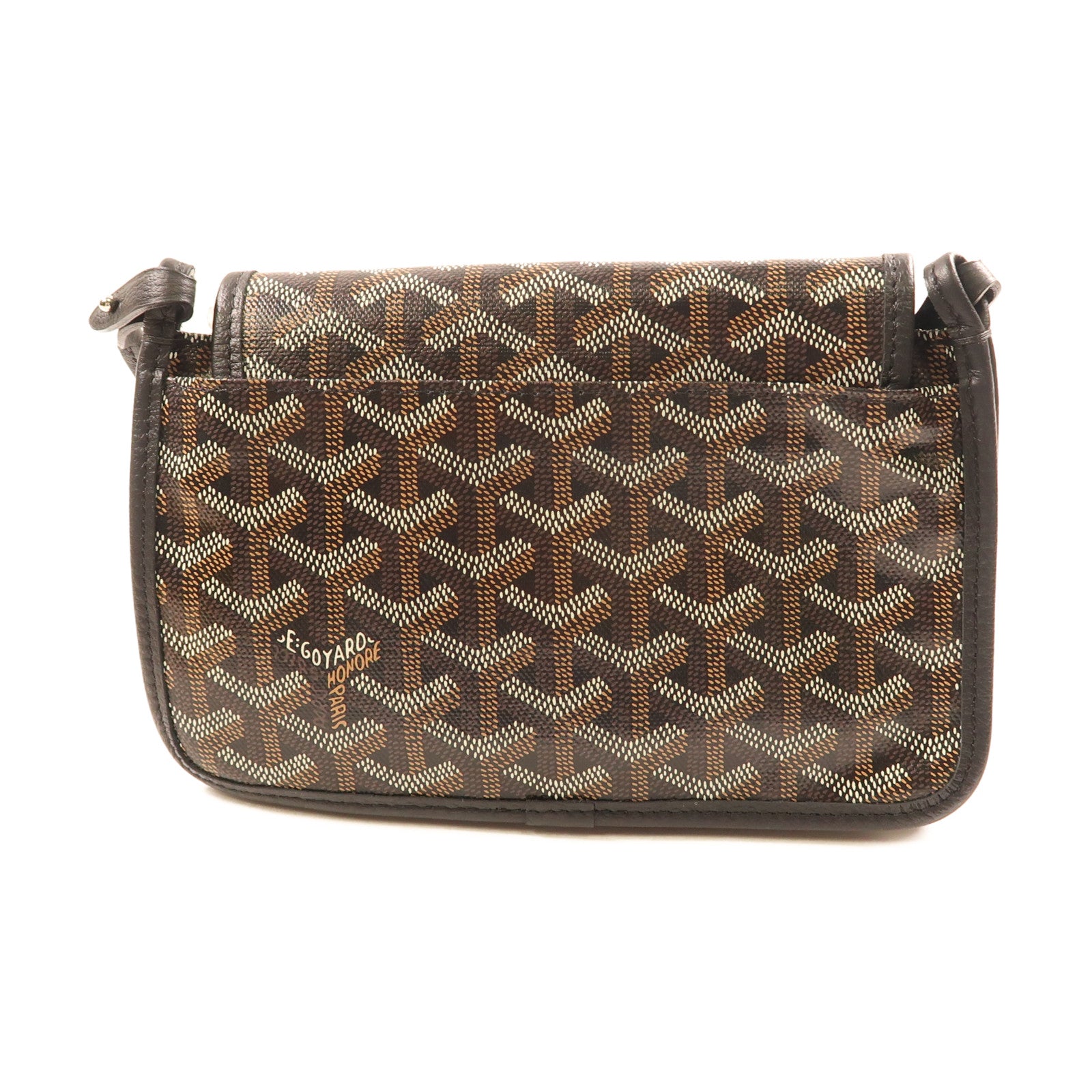 GOYARD 塗層帆布Plumet Pocket銀扣肩背袋