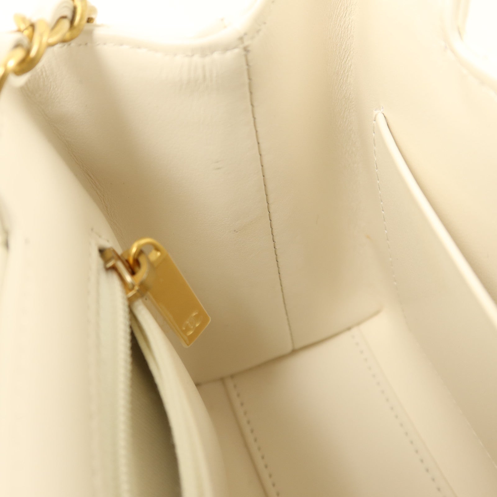 CHANEL 牛皮皮革Kelly Bag金扣鏈帶手挽肩背兩用袋