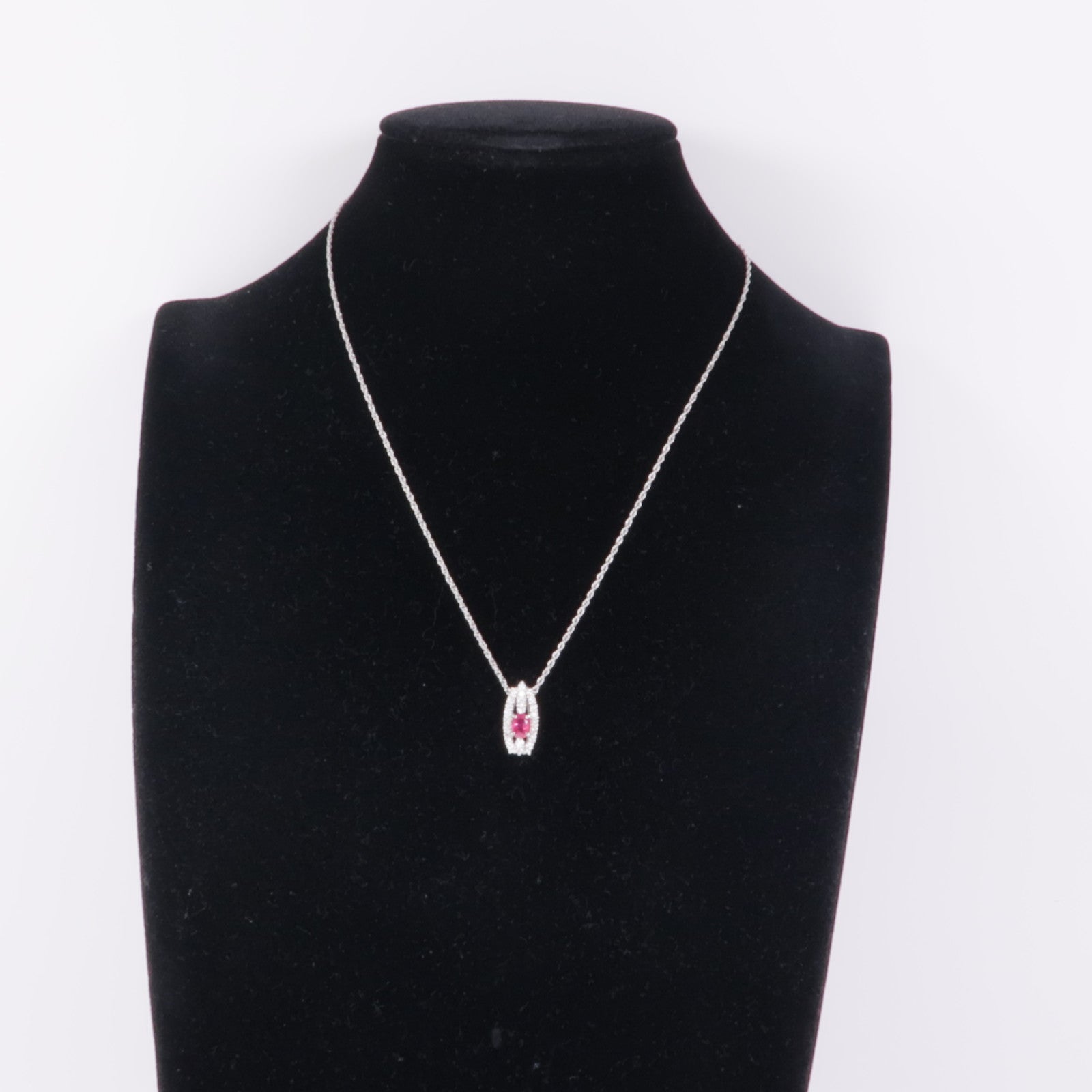 JEWELRY Ruby Diamond Necklace PT850 PT900 Platinum