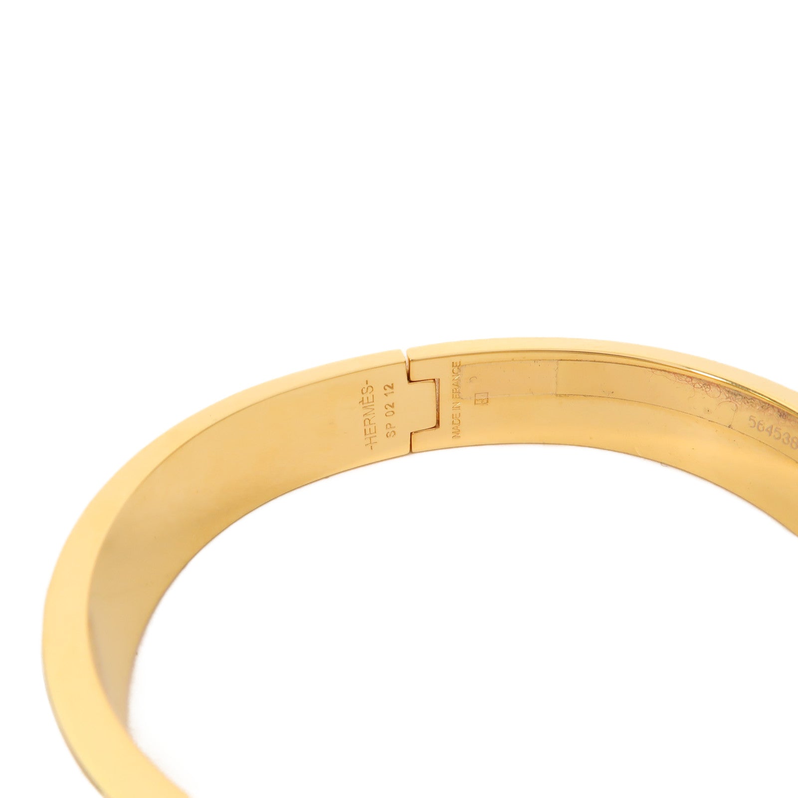 HERMES 金屬Clic H Bracelet手鐲金色/白色