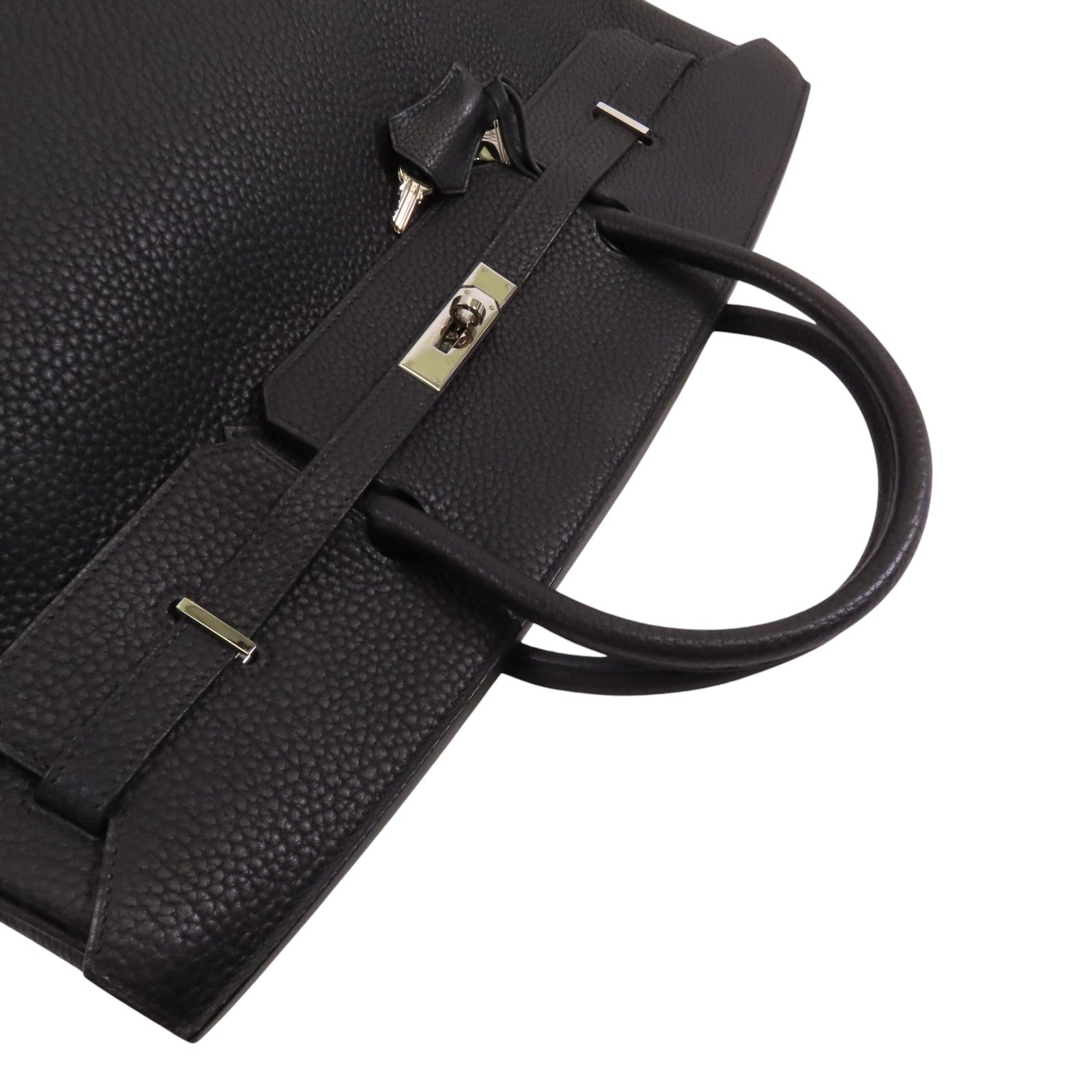 HERMES Togo皮革Birkin 45銀扣肩背袋