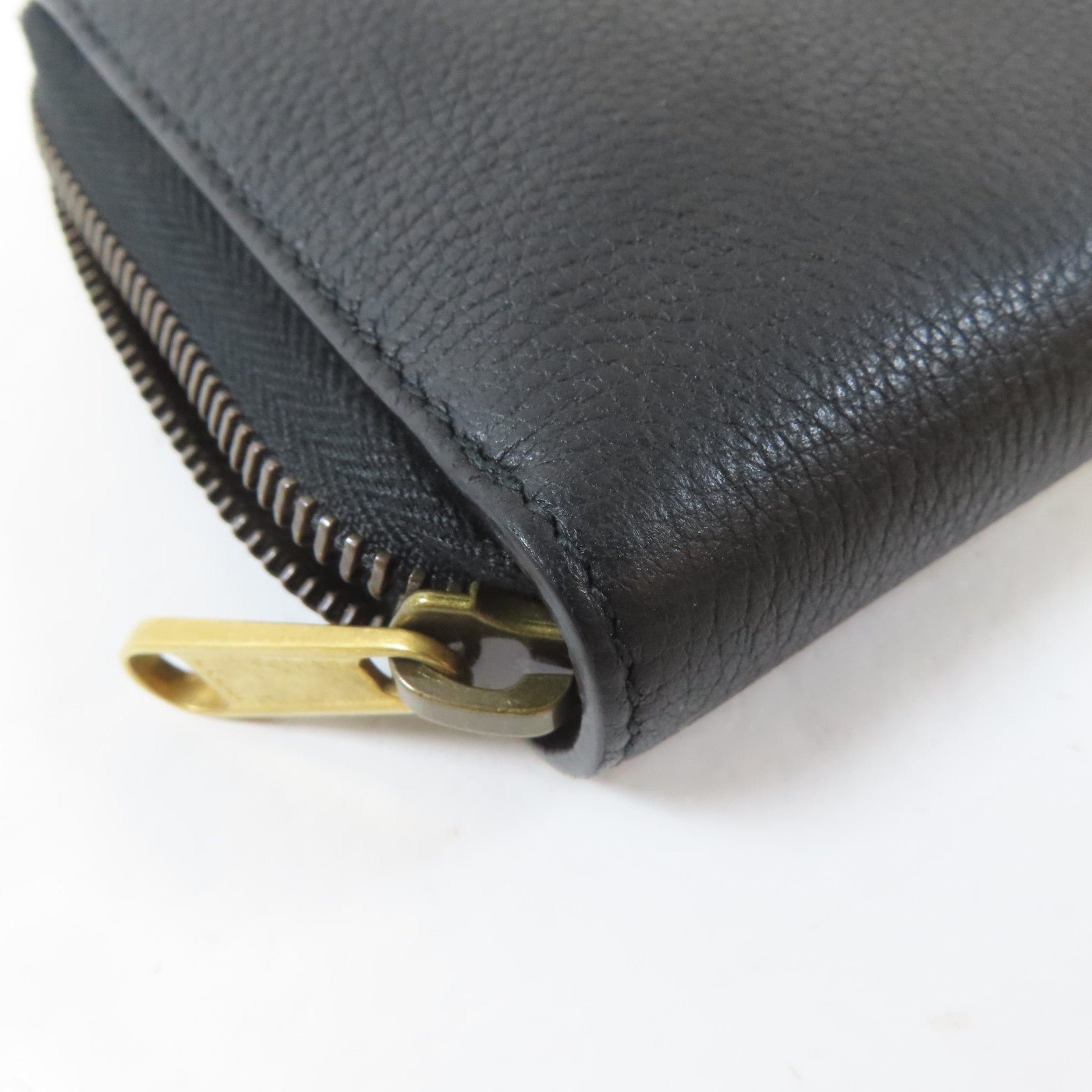 GUCCI 【激減優惠】牛皮皮革Long Round Wallet金扣長錢包黑色