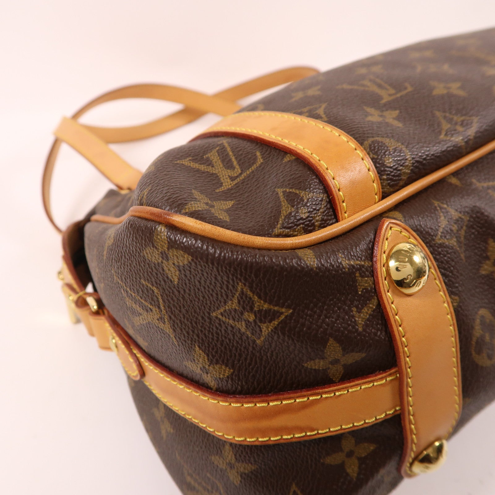 LOUIS VUITTON Monogram Stresa PM肩背袋棕色
