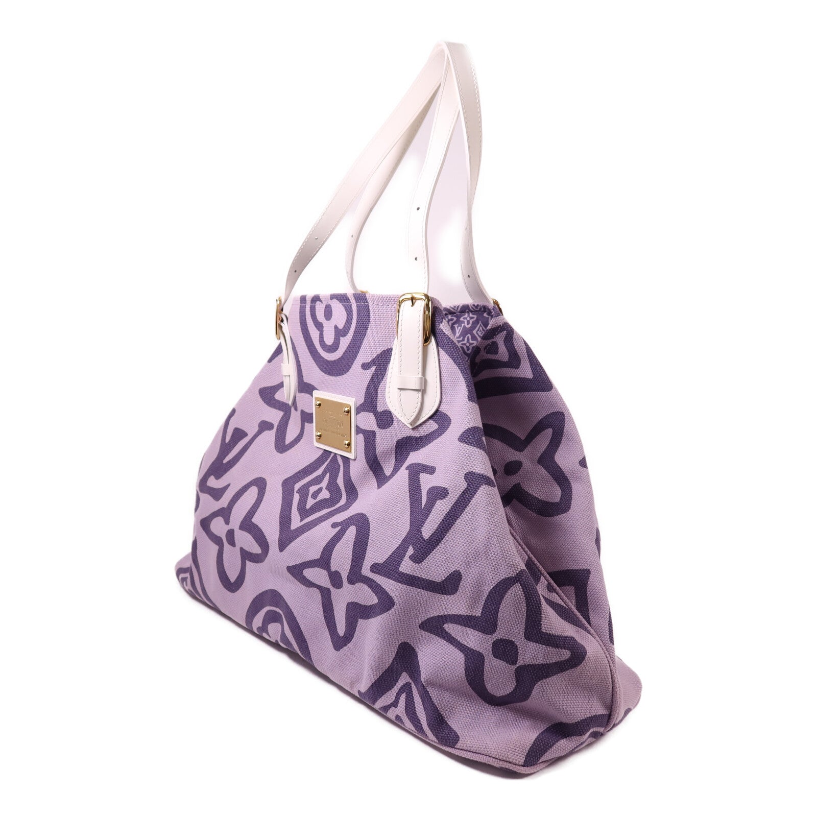 LOUIS VUITTON 帆布Cruise Line Tahitienne GM金扣肩背袋