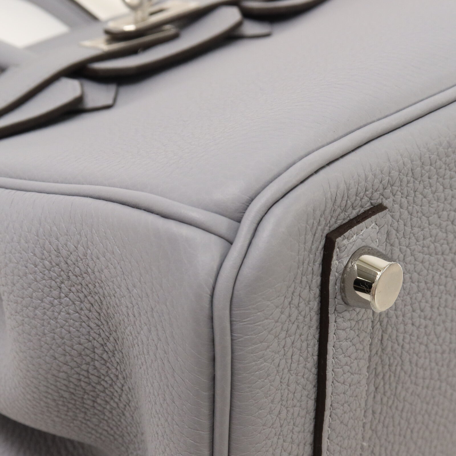 HERMES Togo皮革Birkin 25手挽袋Gris Pantin