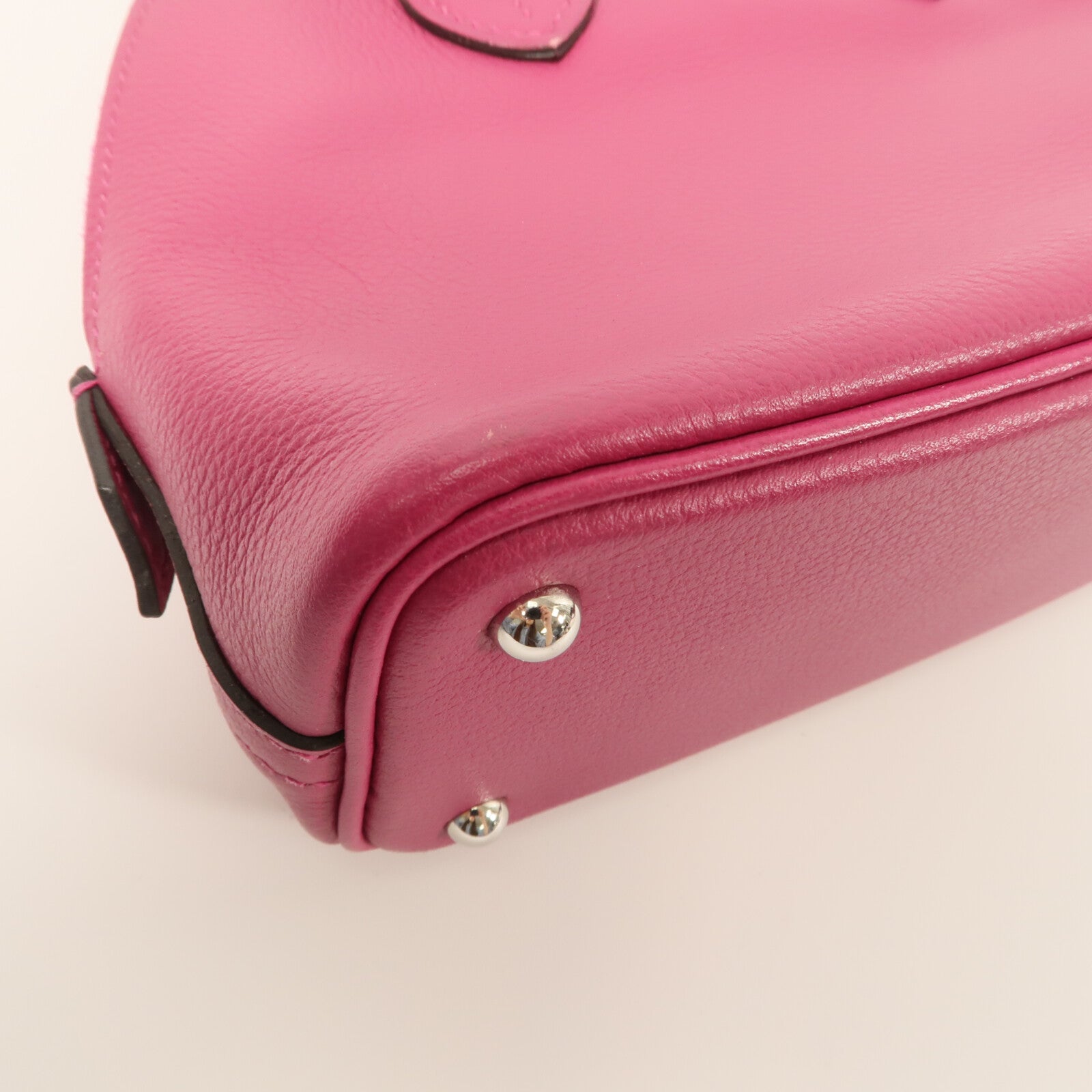 HERMES Evercolor皮革Mini Bolide 1923手挽肩背兩用袋Rose Pourpre