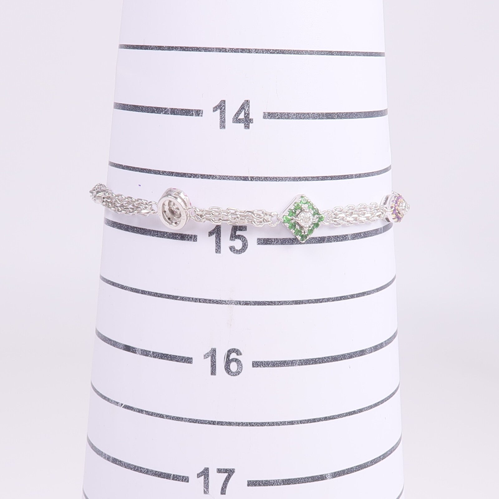 JEWELRY 18K白金/黃金Garnet Amethyst Pink Sapphire Diamond Bracelet粉紅藍寶石/柘榴石/紫水晶鑽石手鏈