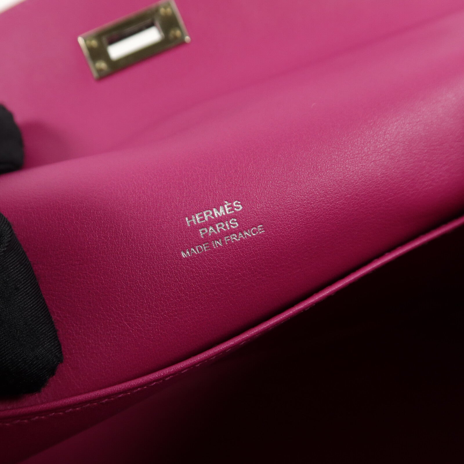 HERMES Swift皮革Kelly Pochette手挽袋Rose Purple