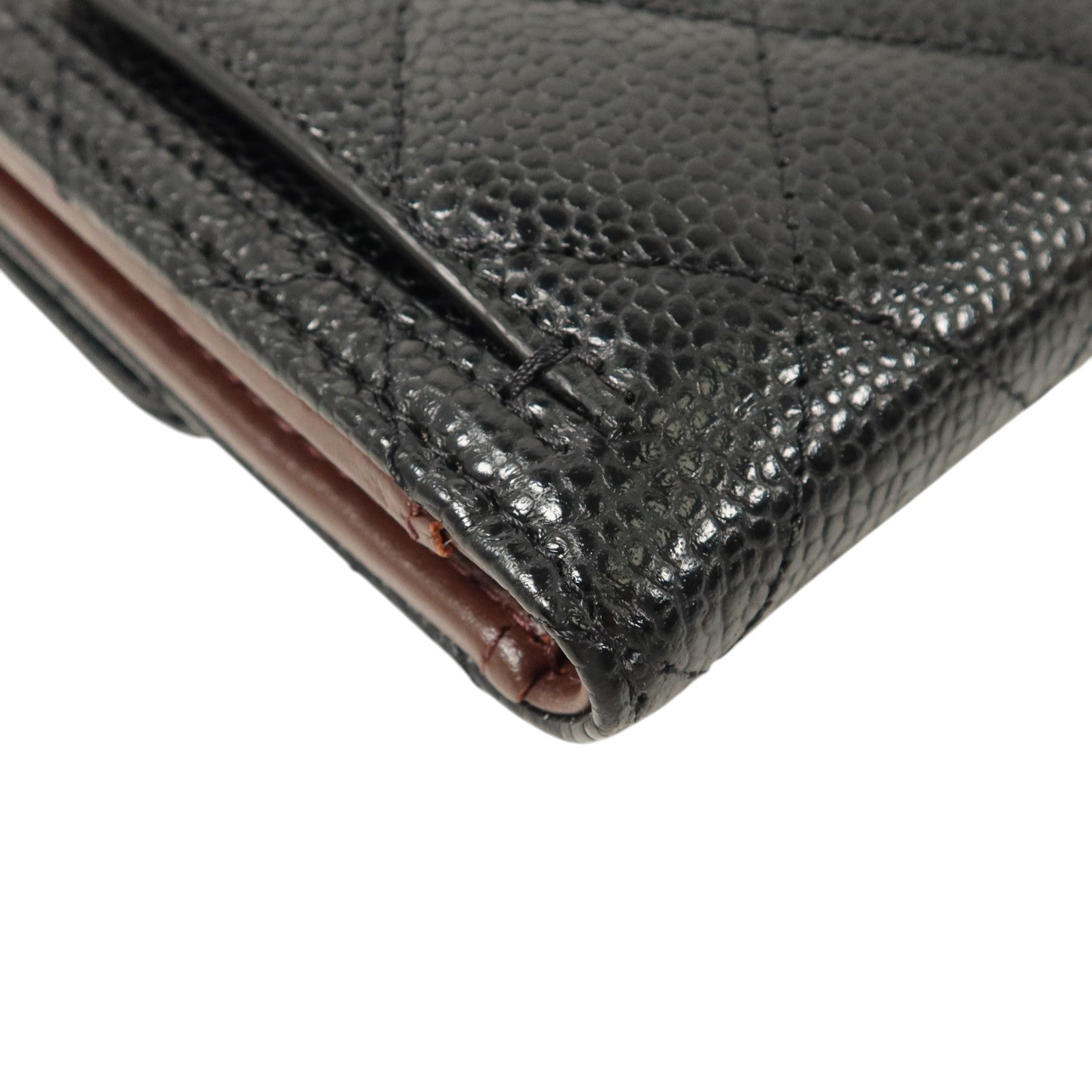 CHANEL 牛皮皮革Classic Trifold Wallet金扣錢包