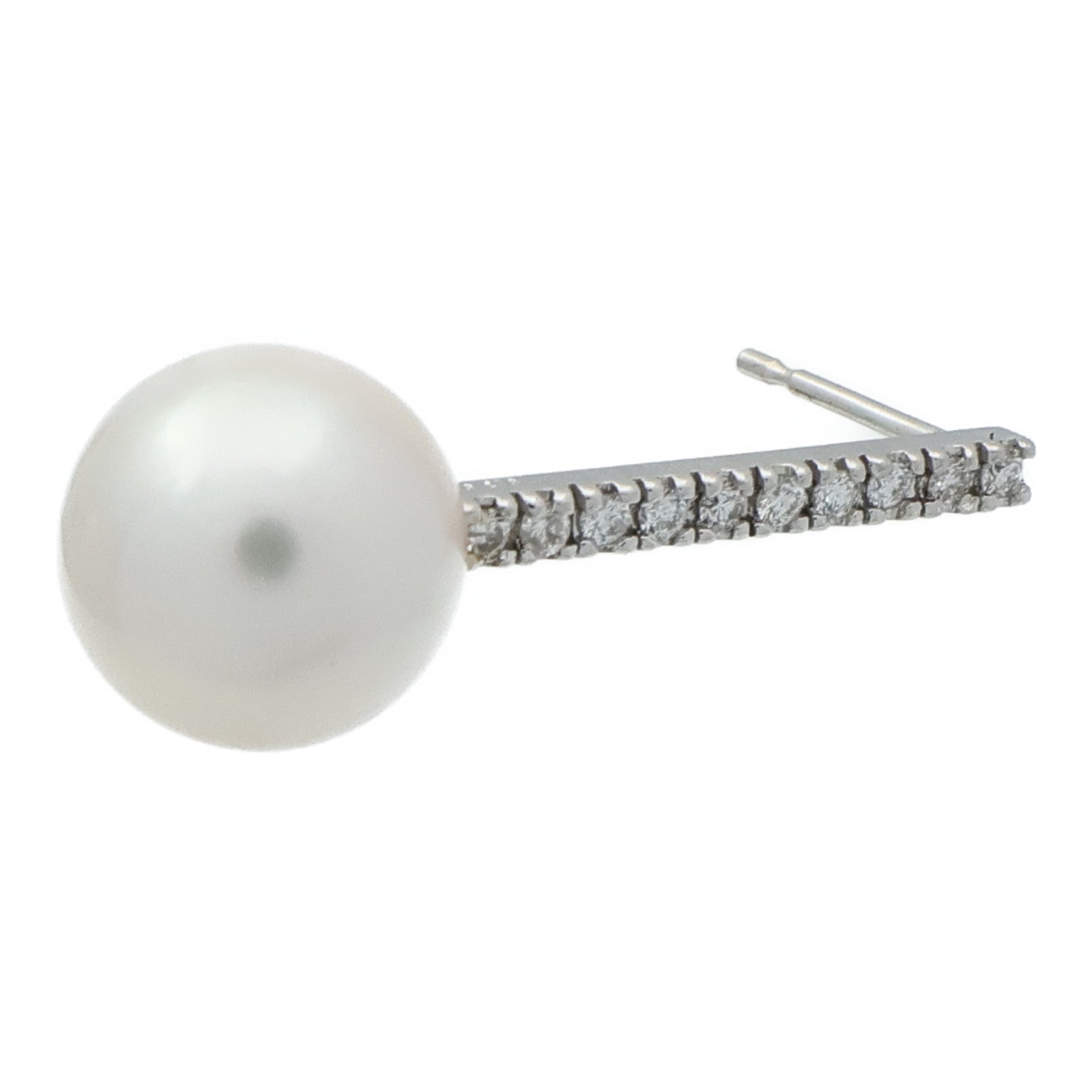 JEWELRY 18K白金Pearl Diamond Earrings珍珠/鑽石耳環