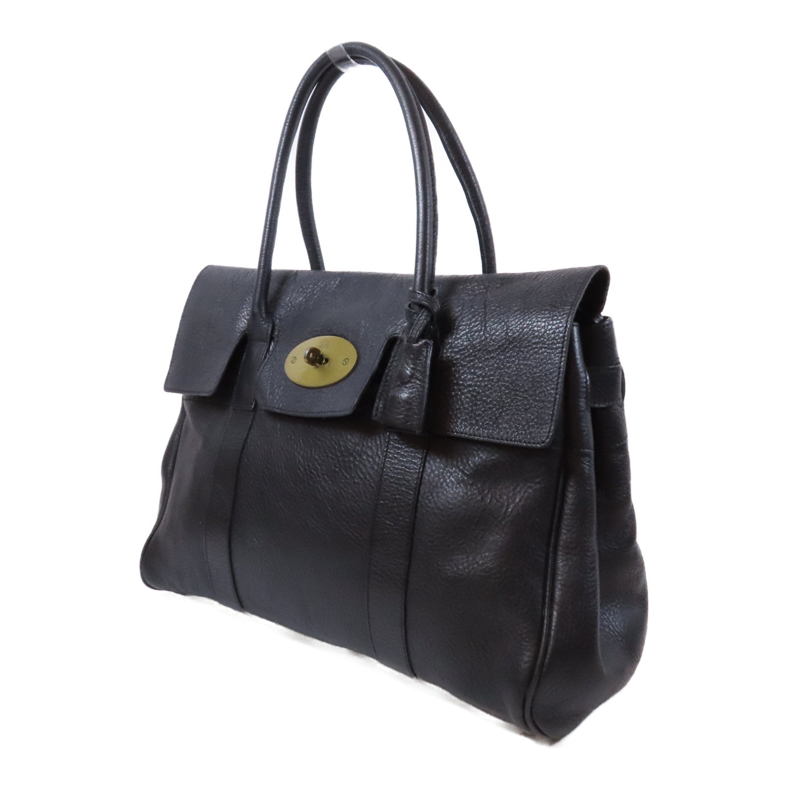 MULBERRY 牛皮皮革Hand Bag金扣肩背袋黑色