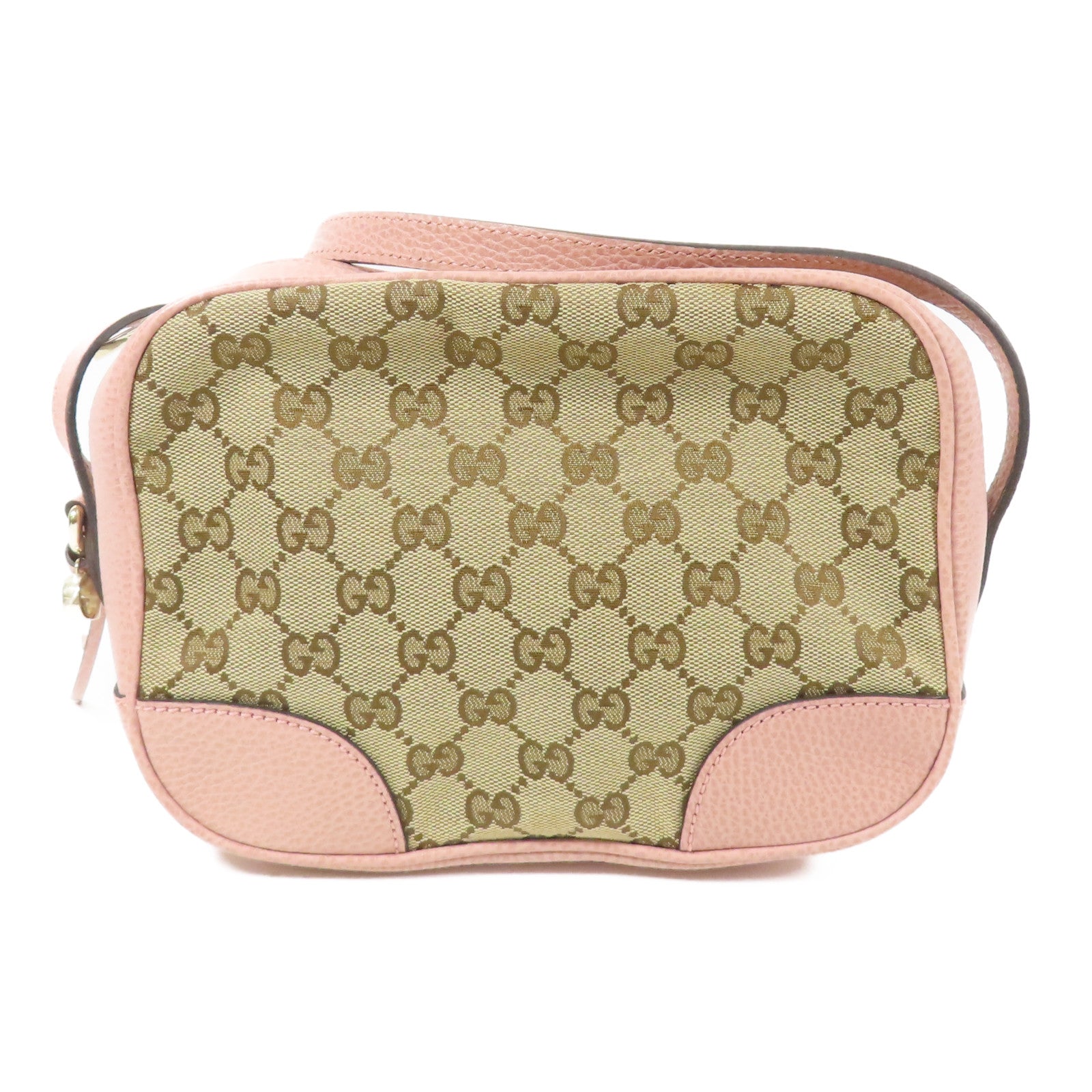 GUCCI GG Canvas Shoulder Bag金扣肩背袋